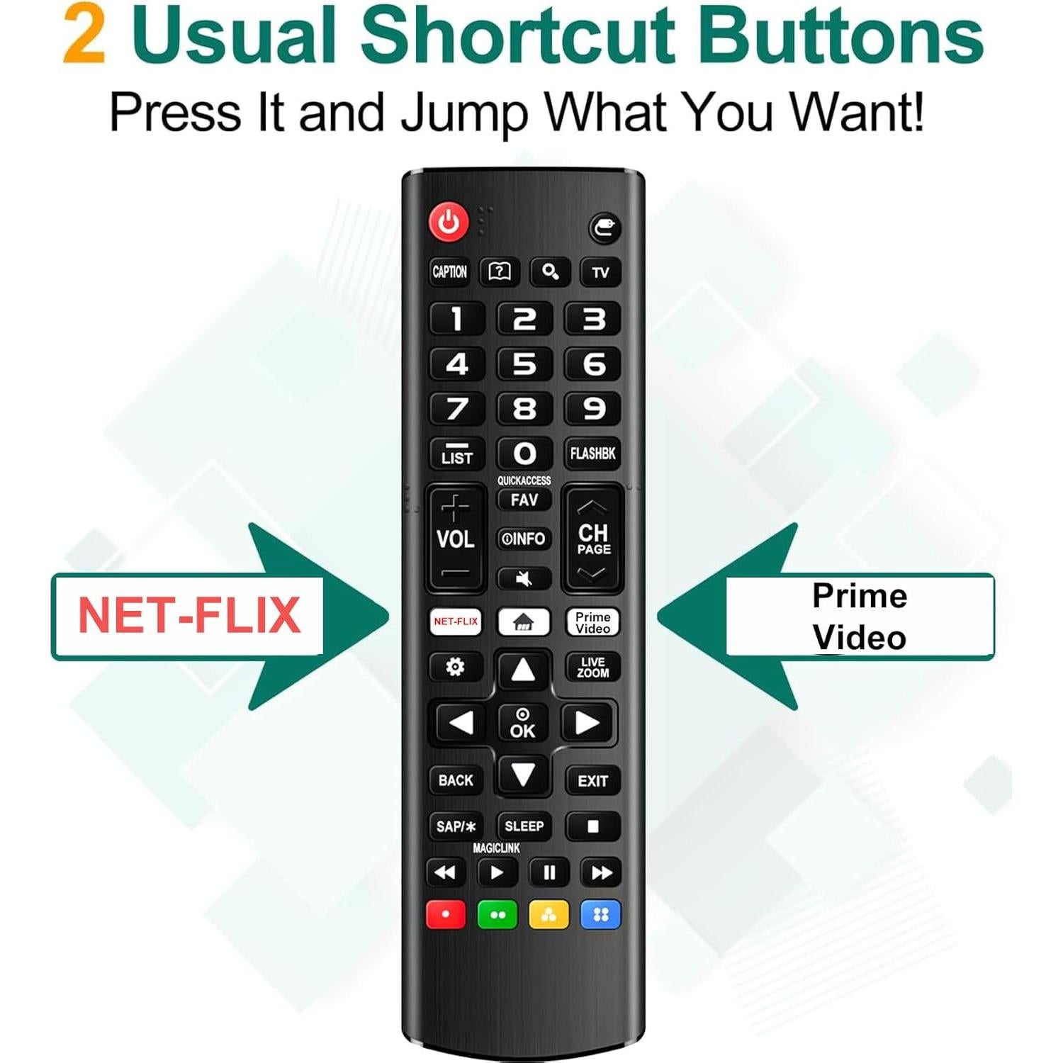 Control Remoto Universal para TV Smart LG - Paquete de 2