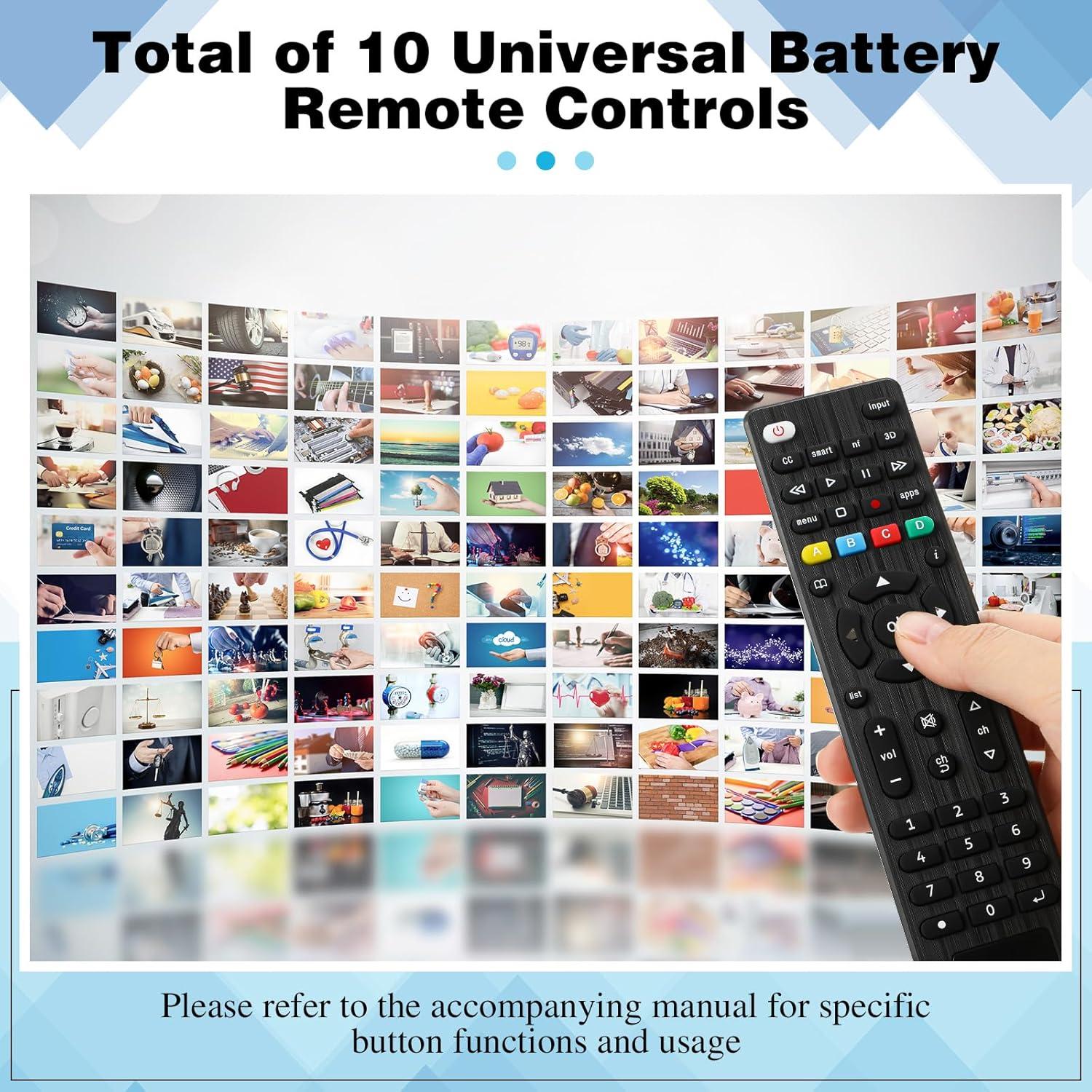 Paquete de 10 Controles Remotos Universales Saysurey para TV