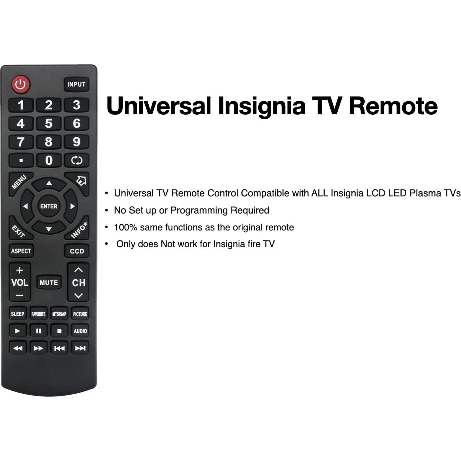 Control Remoto Universal UBay para Televisores Insignia