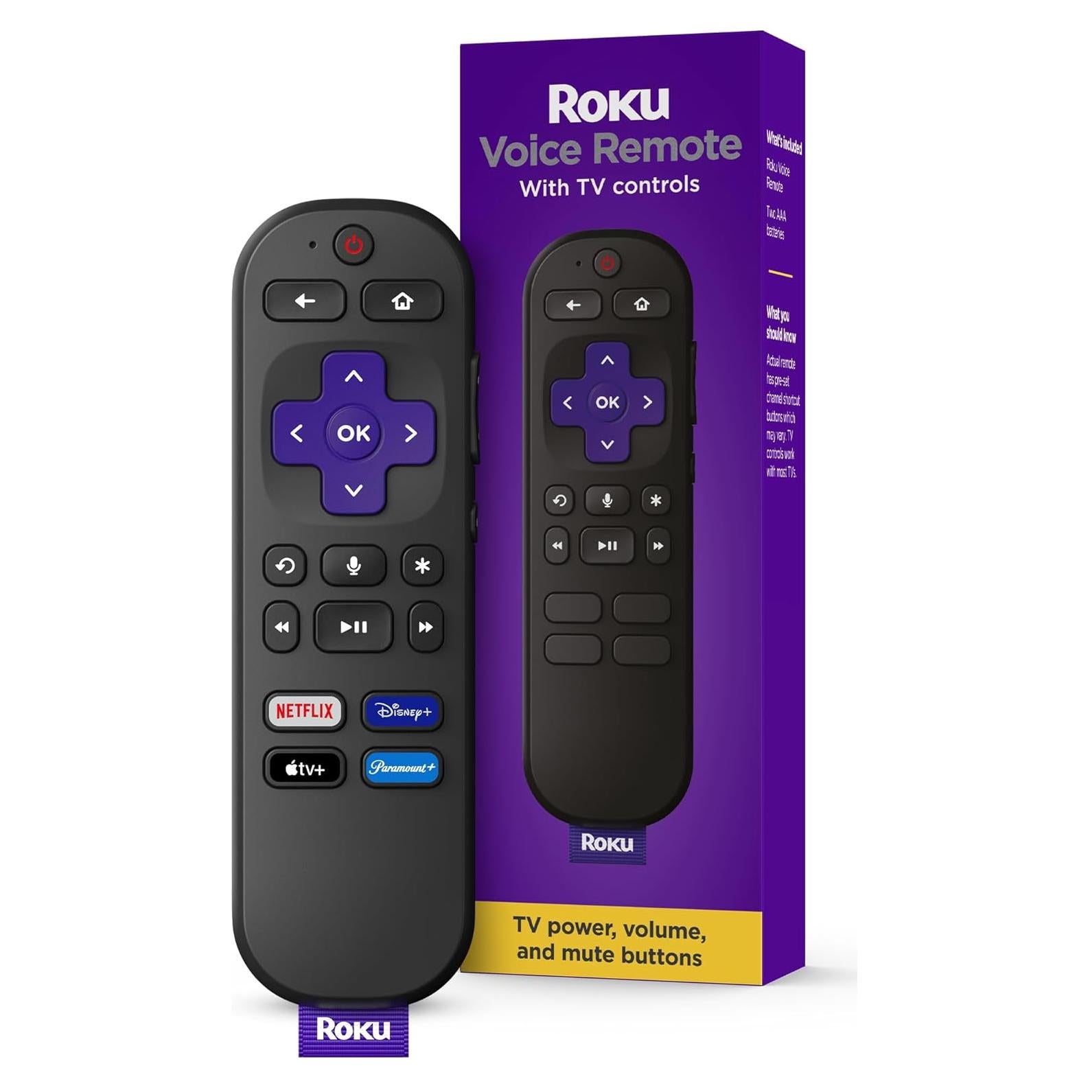 Control Remoto por Voz Roku RCA1R - Reemplazo TV y Audio