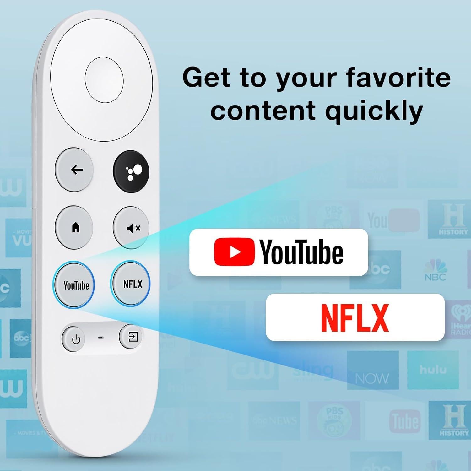Control Remoto Reemplazo LOUTOC para Google Chromecast Snow