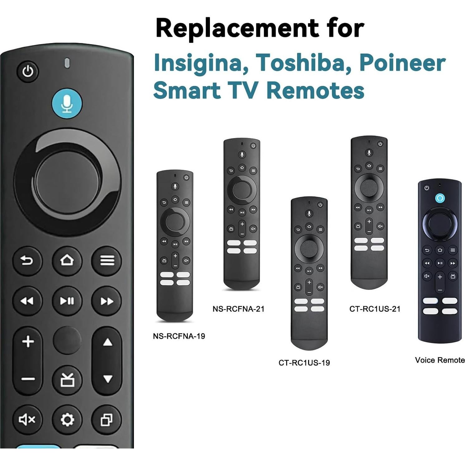 Control Remoto de Voz OROSAUR para TV Inteligente Toshiba/Insignia