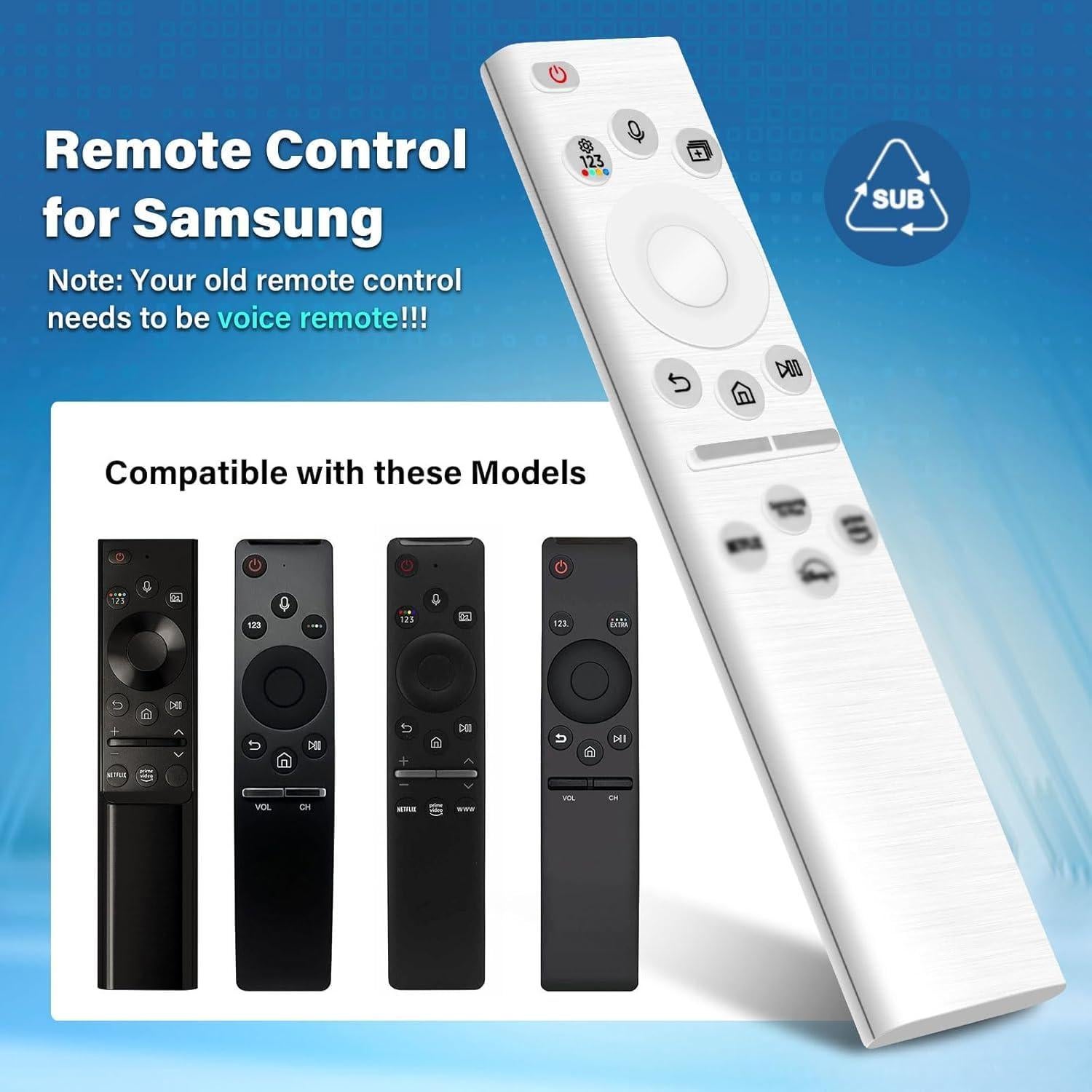 Control Remoto de Voz Solar AYWHP BN59-01391A para Samsung TV