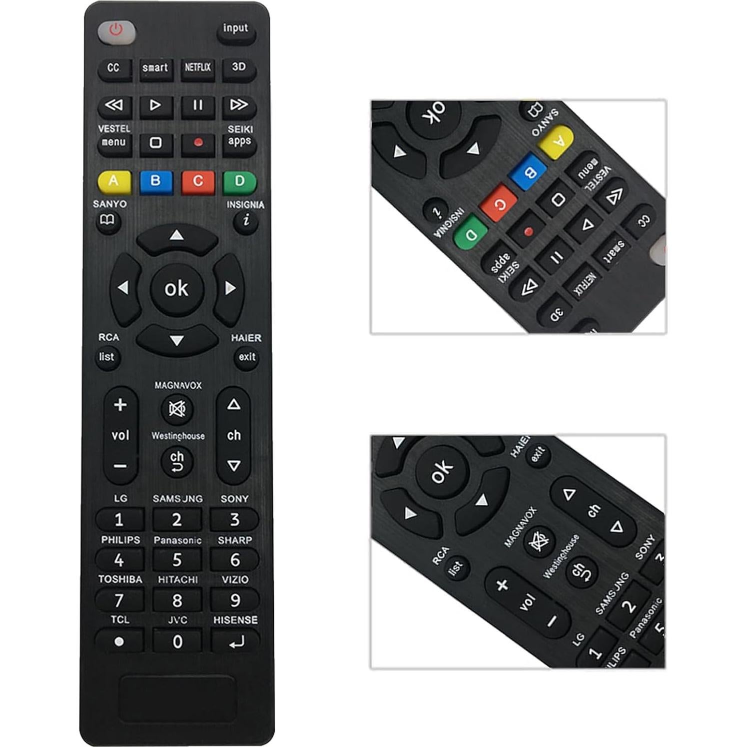 Control Remoto Universal NJALNKHM para TVs Samsung, LG, Sony
