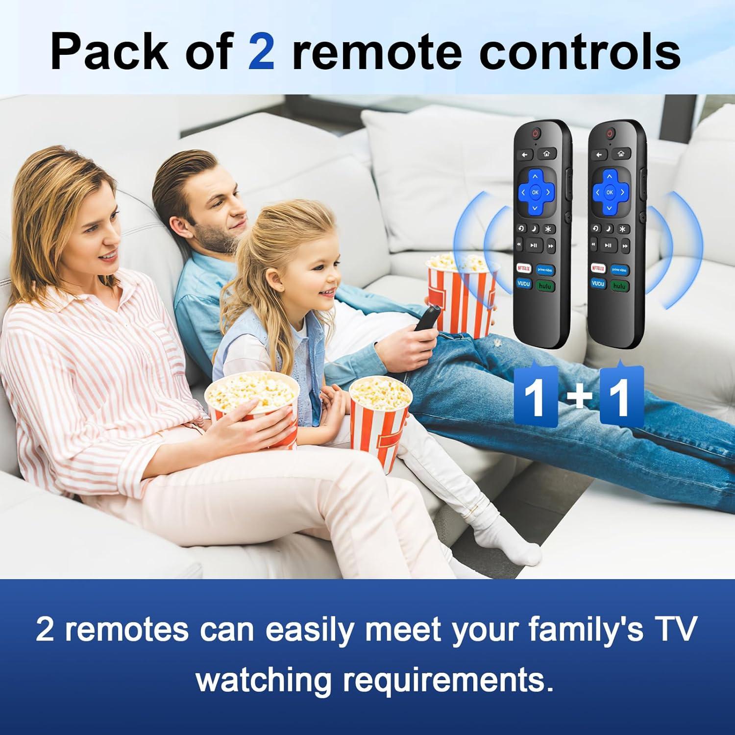 Control Remoto Universal KJDiSRPin para Roku TV - 2 Piezas