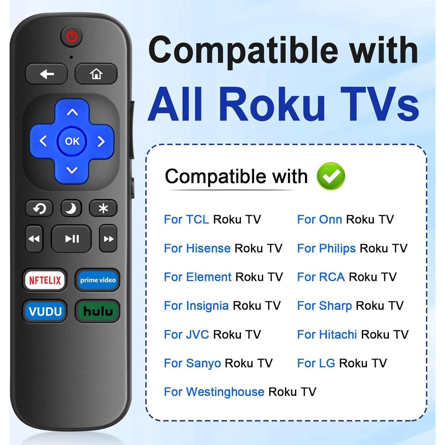 Control Remoto Universal KJDiSRPin para Roku TV - 2 Piezas