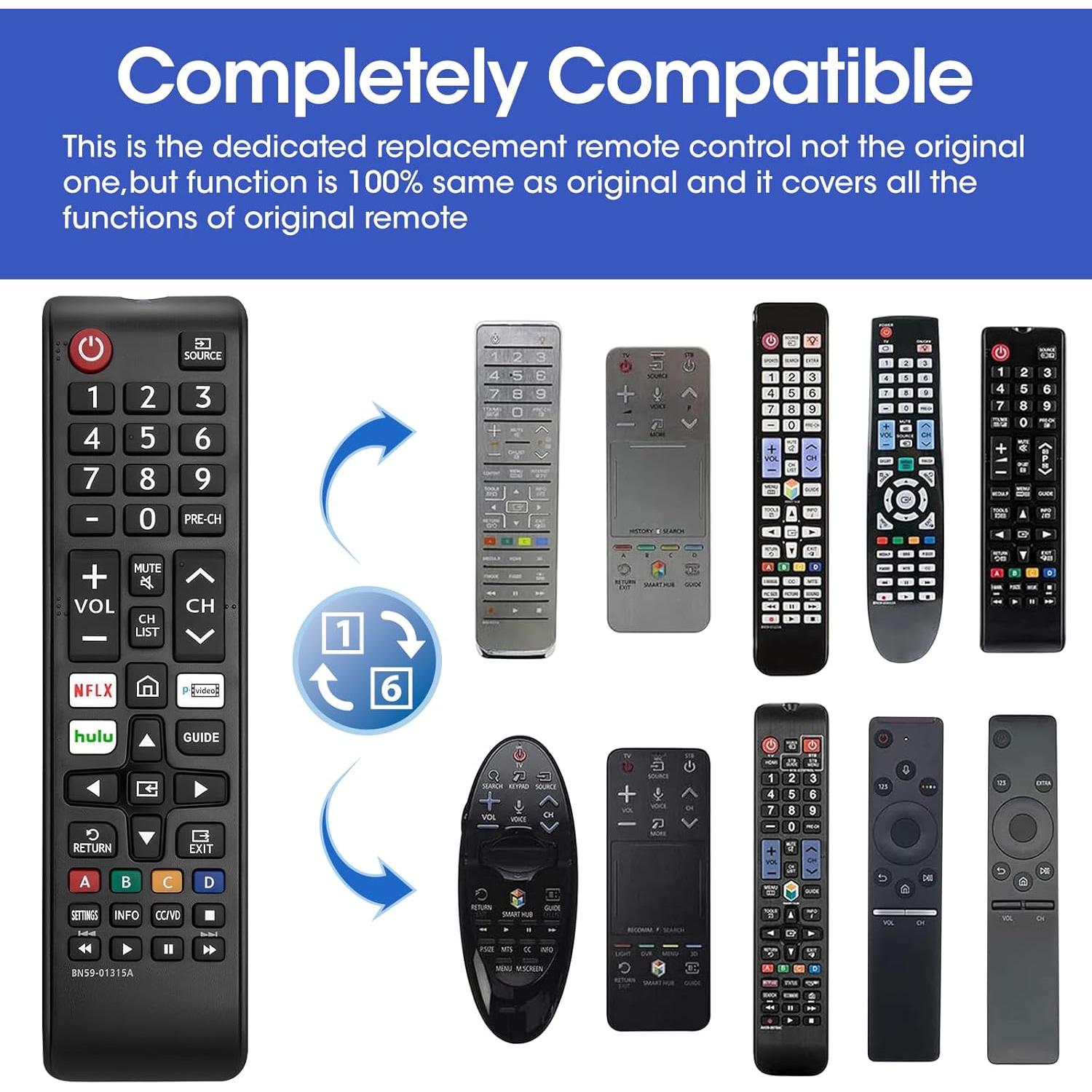 Paquete de 3 controles remotos YesBes para TV Samsung