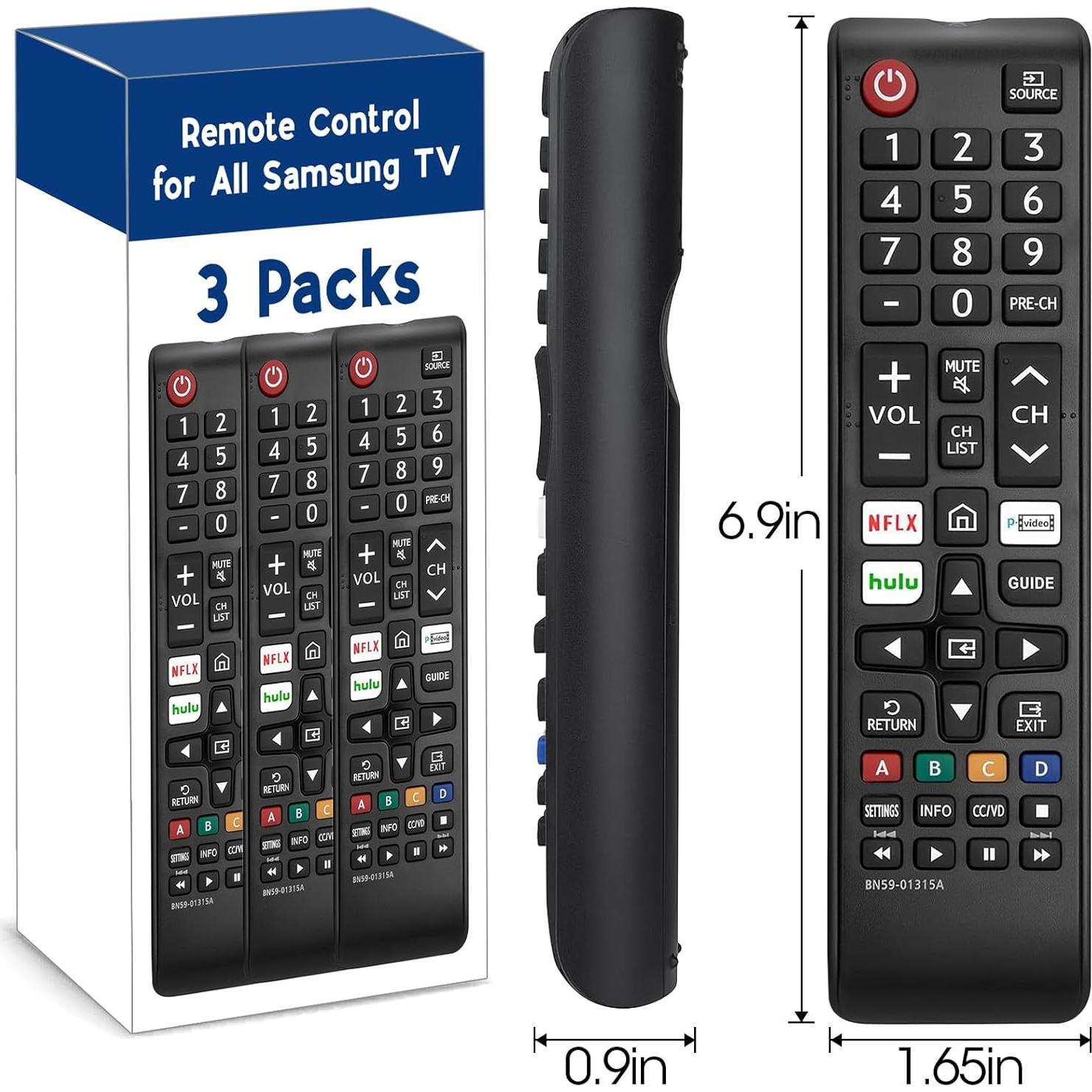 Paquete de 3 controles remotos YesBes para TV Samsung