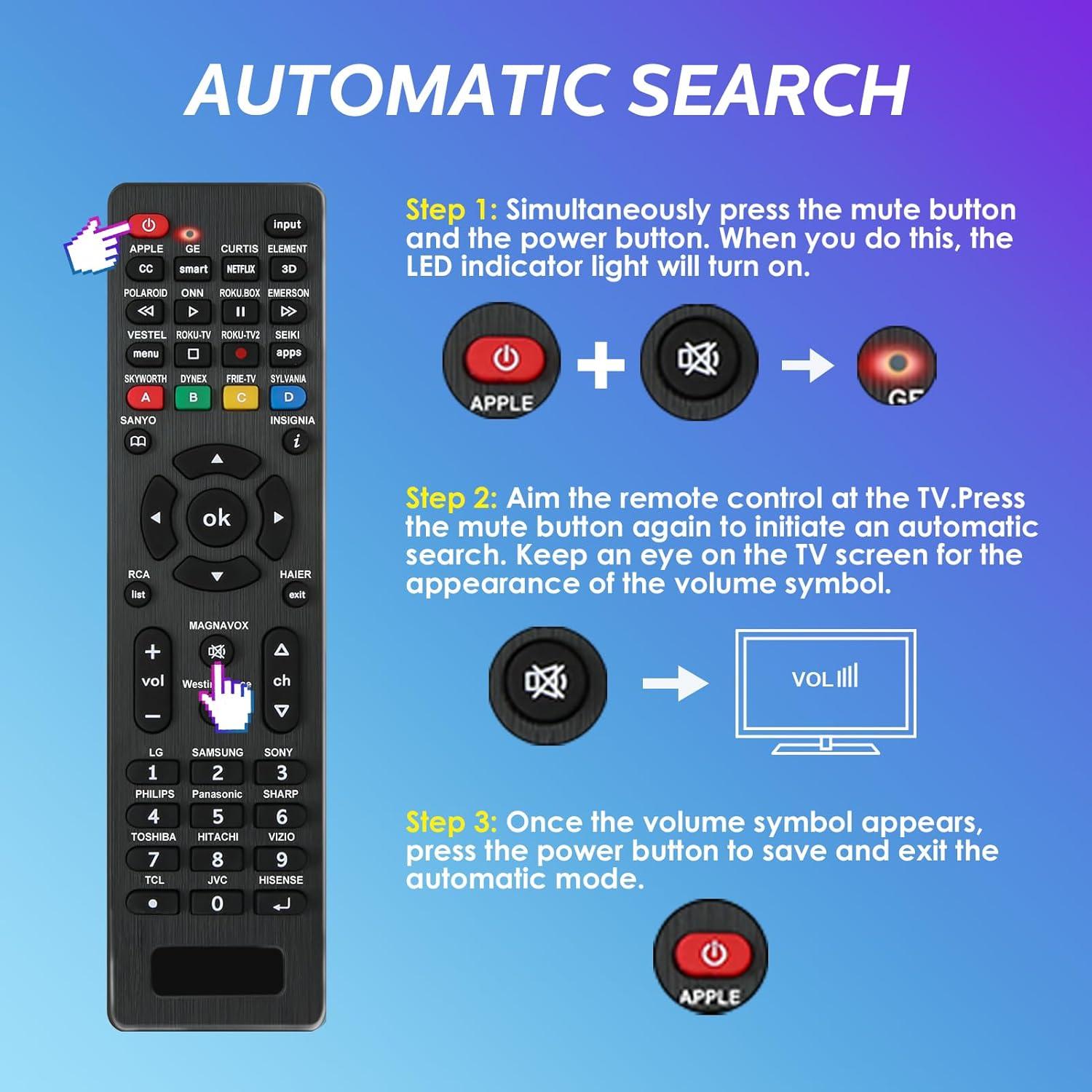 Control Remoto Universal para TV RCA, LG, Samsung, Sony y Más