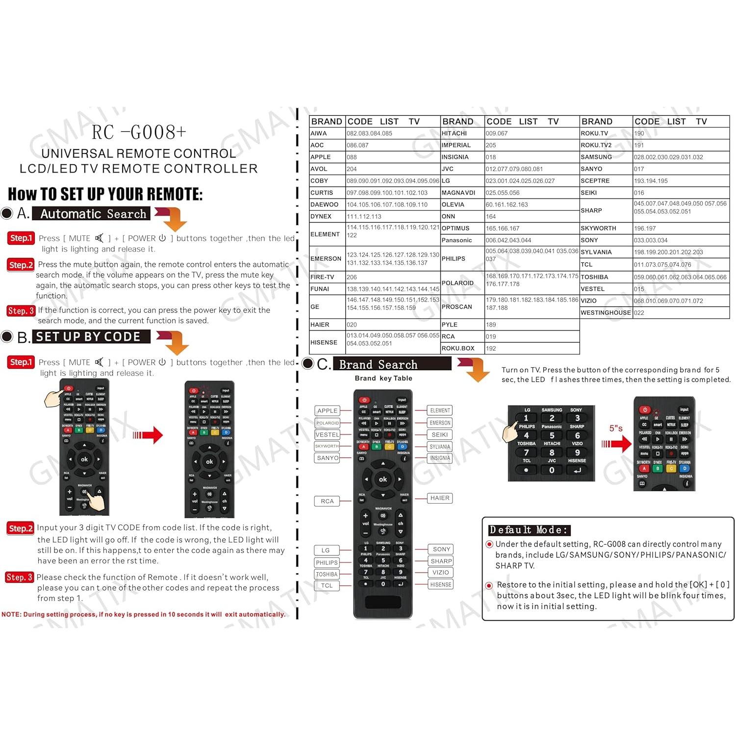 Control Remoto Universal para TV RCA, LG, Samsung, Sony y Más