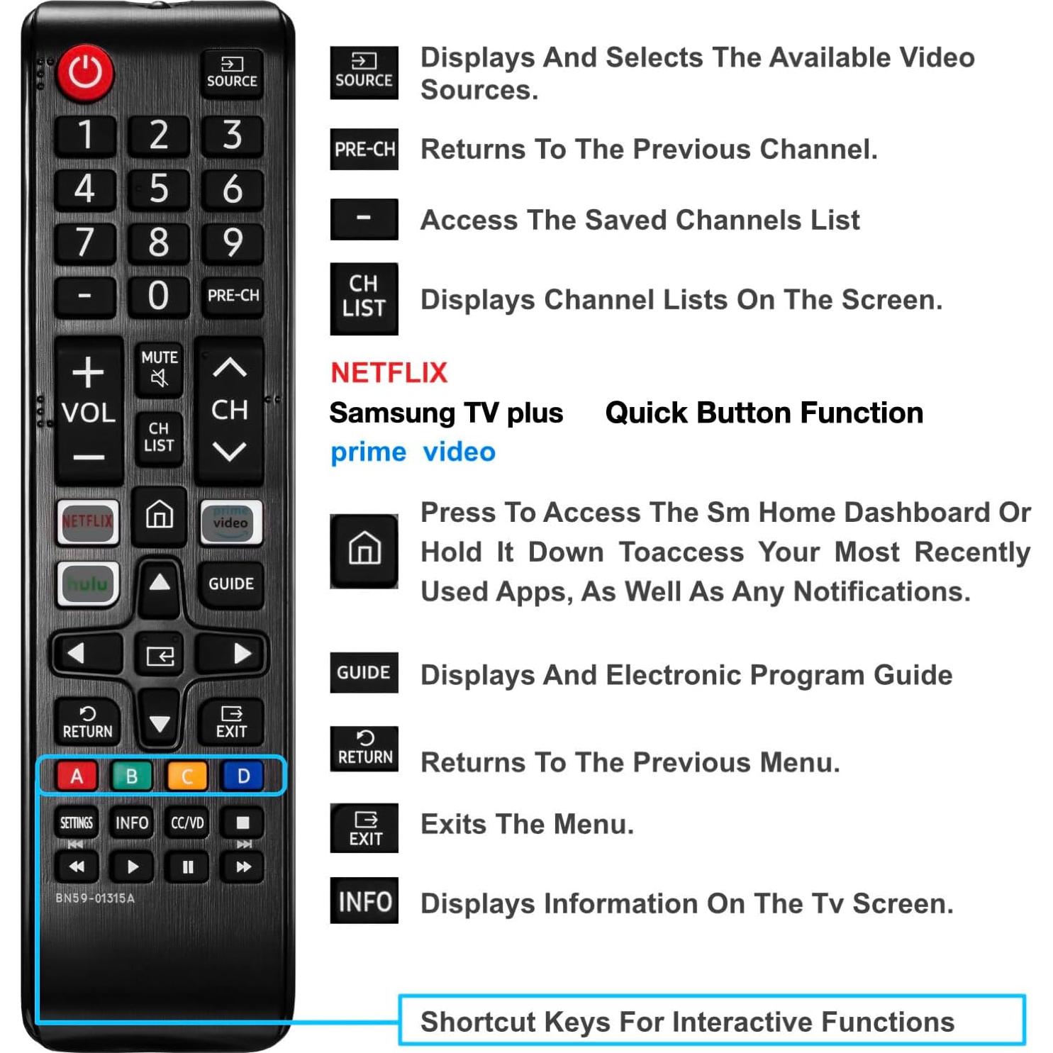 Control Remoto Universal Samsung BN59-01315J - Paquete de 2