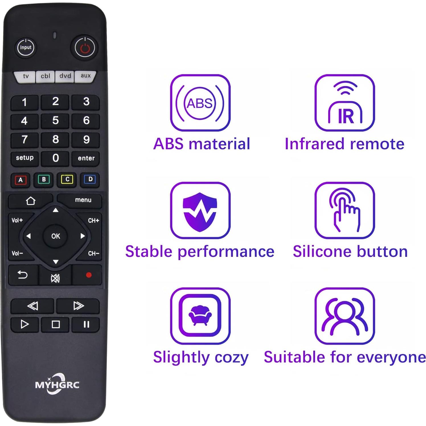 Control Remoto Universal MYHGRC 4 en 1 para TV y Audio
