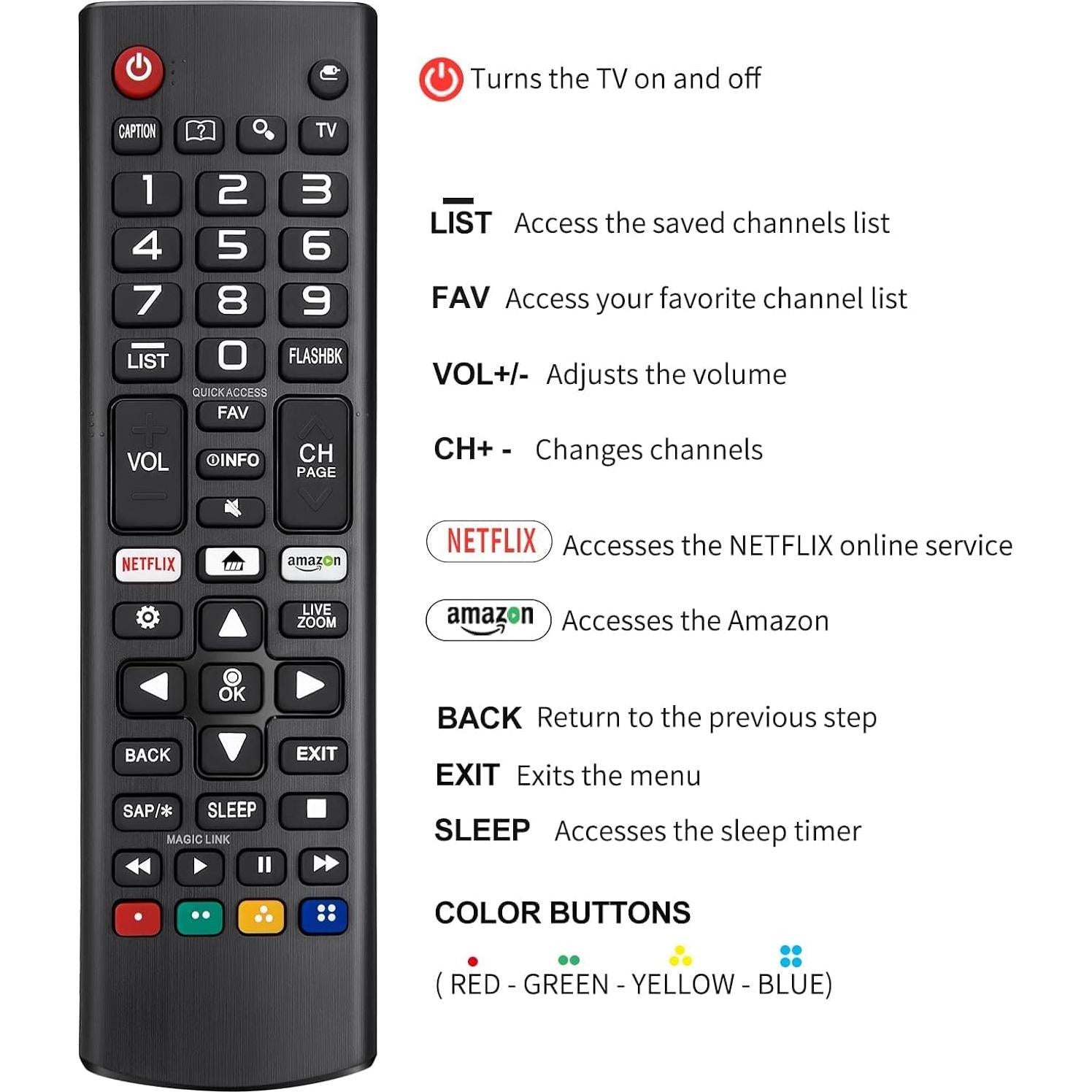 Control Remoto Universal LG AKB75095307 para TV Smart LCD LED 3D