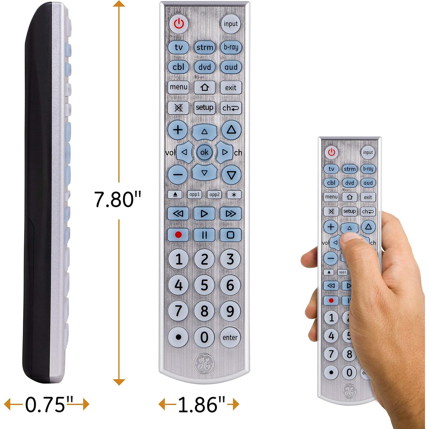 Control Remoto Universal GE 6 Dispositivos Retroiluminado