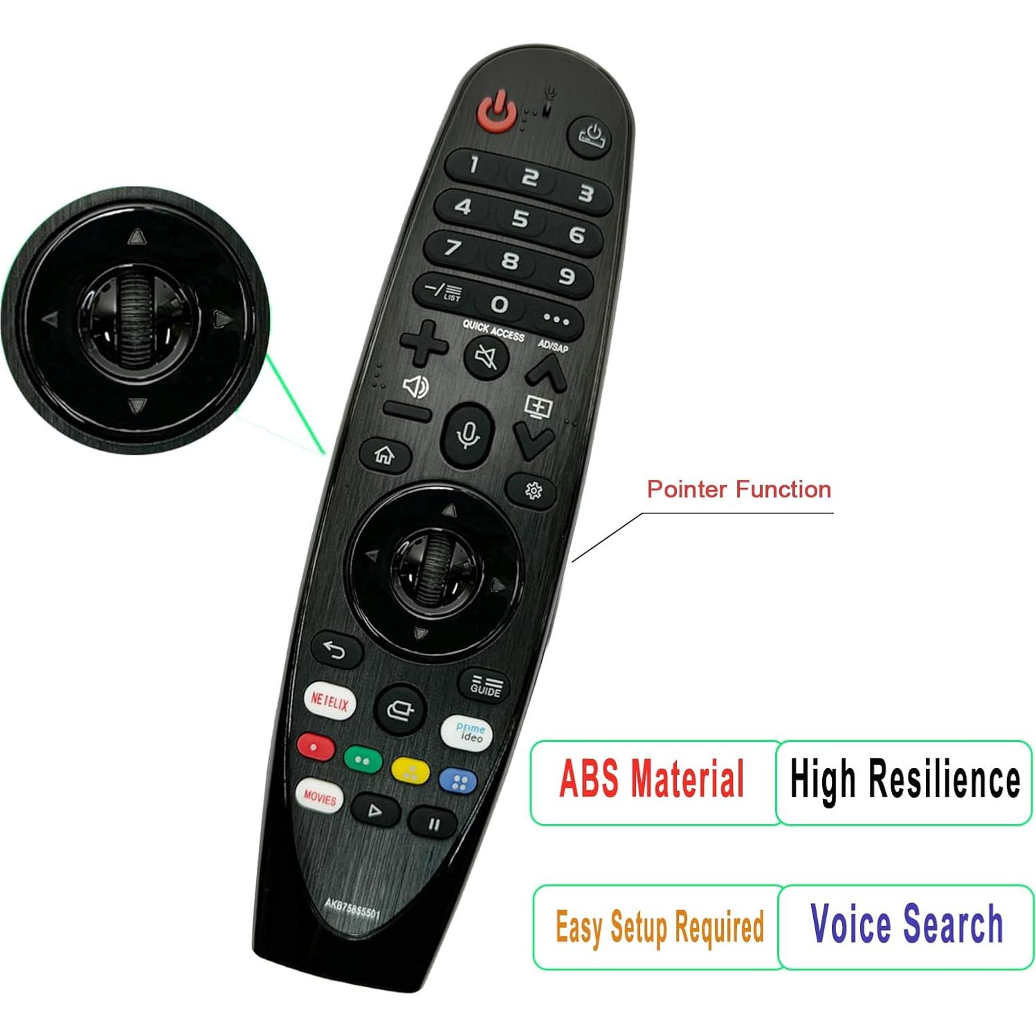 Control Remoto de Voz LG MR20GA AKB75855501 Compatible 2018-2023