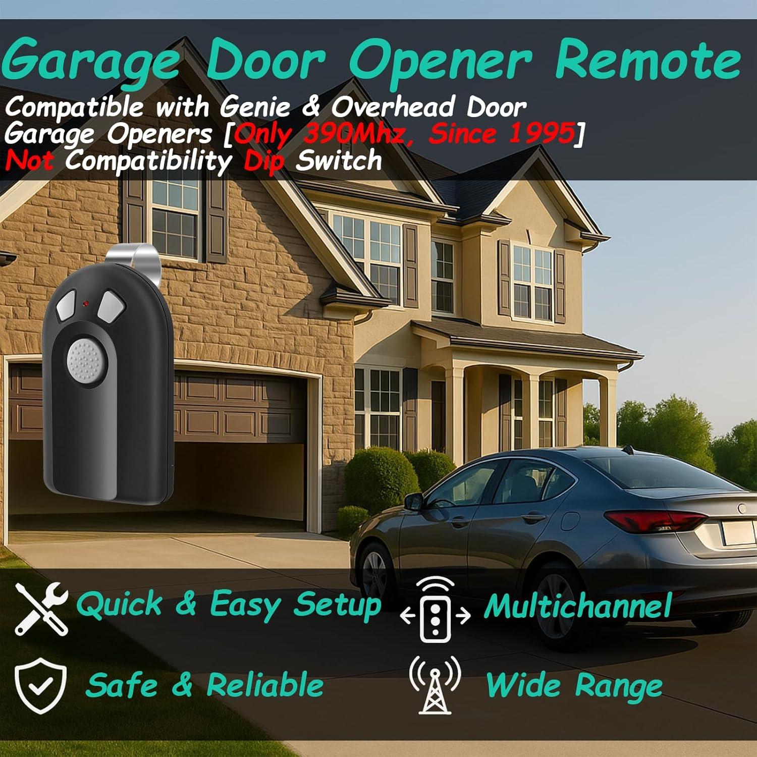 Control Remoto para Puerta de Garaje Datonten GIT-3 390MHz Paquete de 2