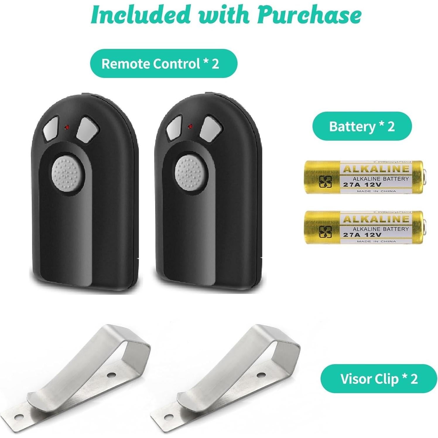 Control Remoto para Puerta de Garaje Datonten GIT-3 390MHz Paquete de 2