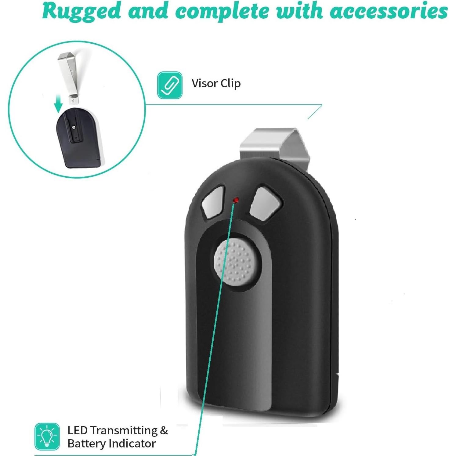 Control Remoto para Puerta de Garaje Datonten GIT-3 390MHz Paquete de 2