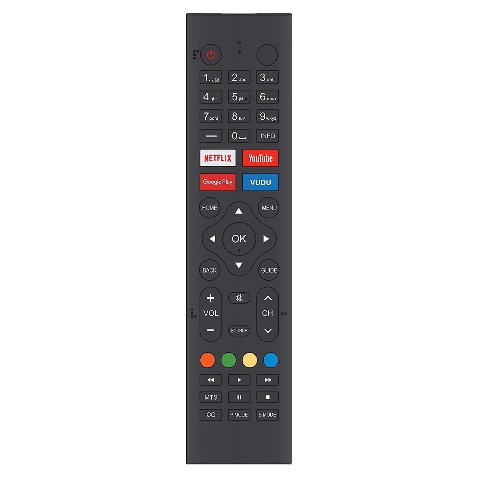 Control Remoto de Reemplazo Amtone 8142026670099K para Televisor Sceptre Smart Android