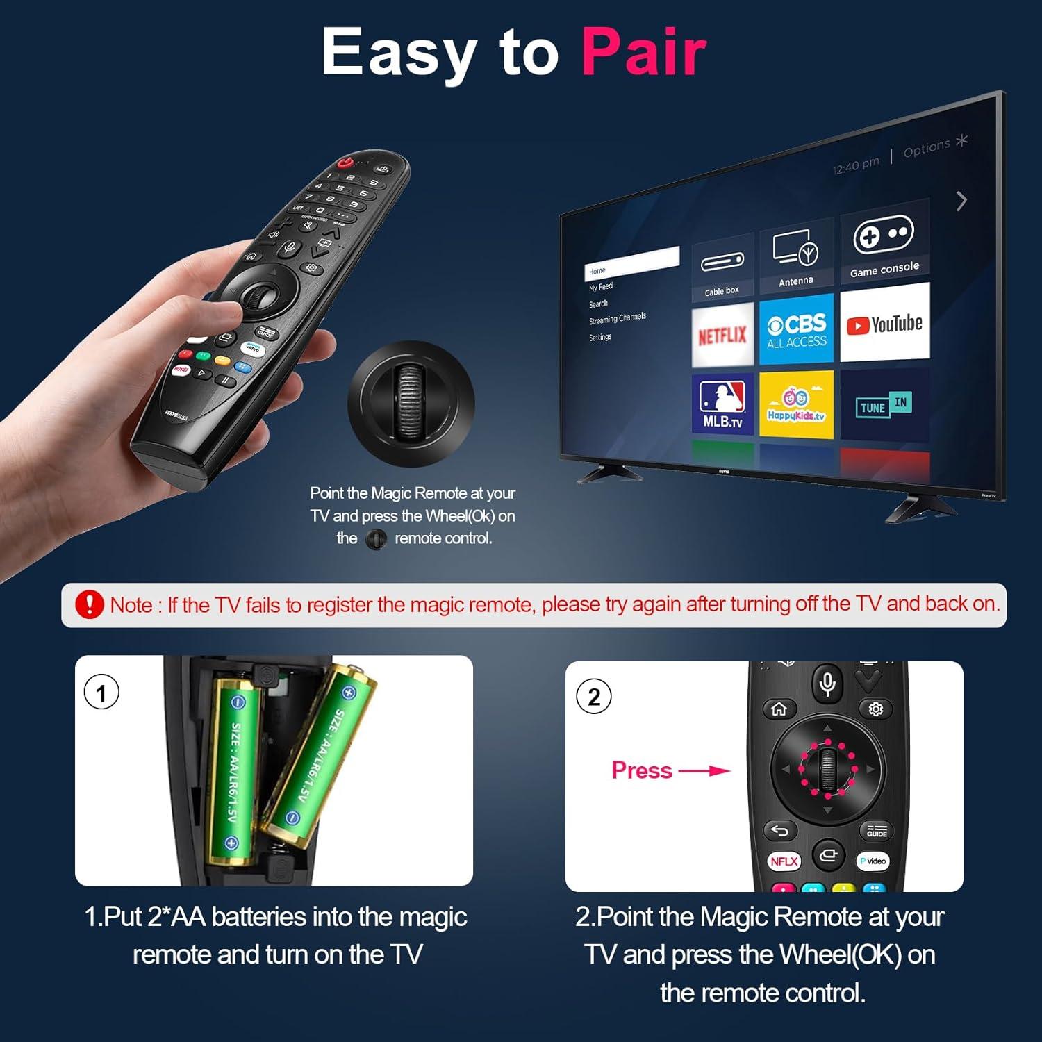 Control Remoto Mágico LG AKB75855501 con Voz y Puntero