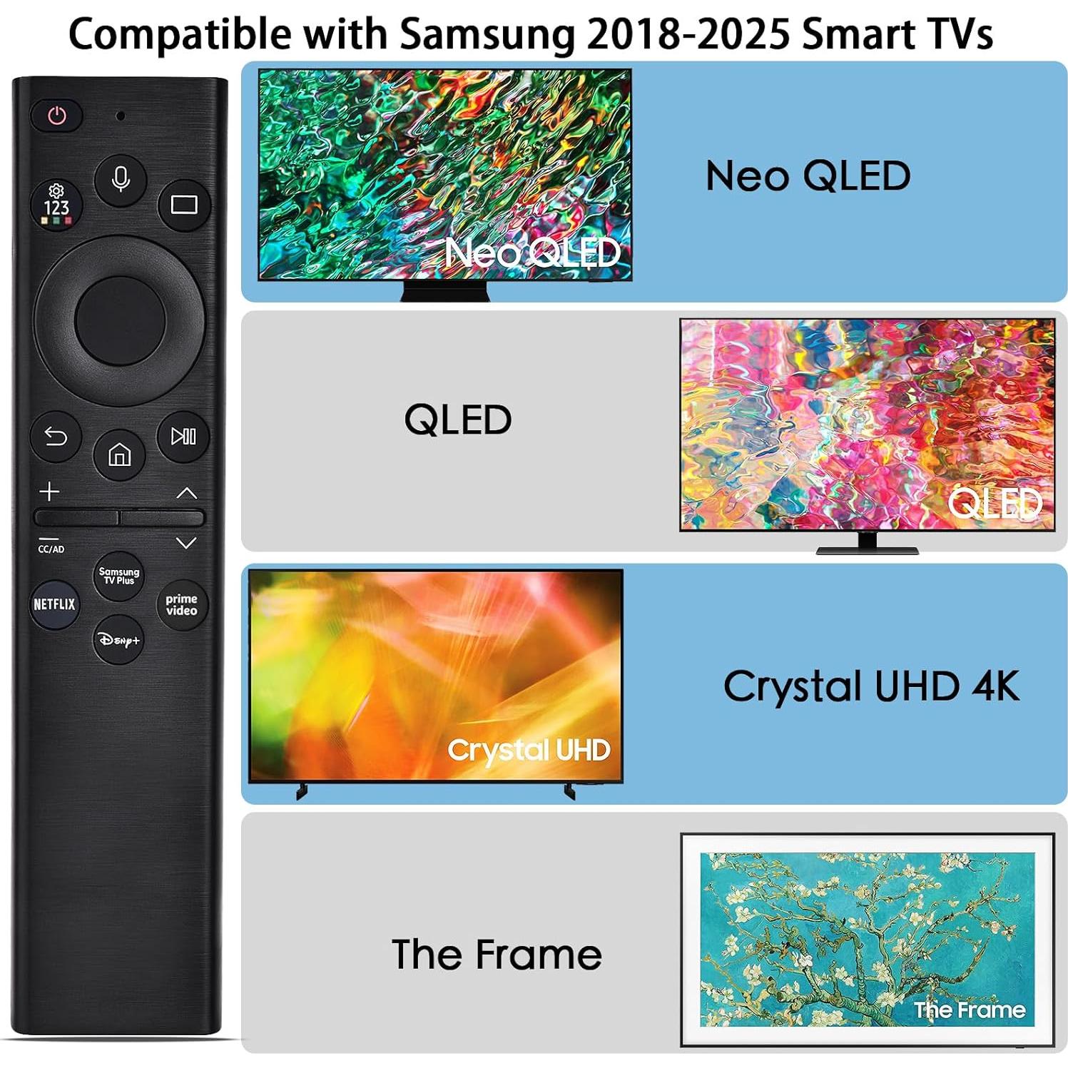 Control Remoto de Voz Samsung BN59-01385A para Smart TV 4K 8K