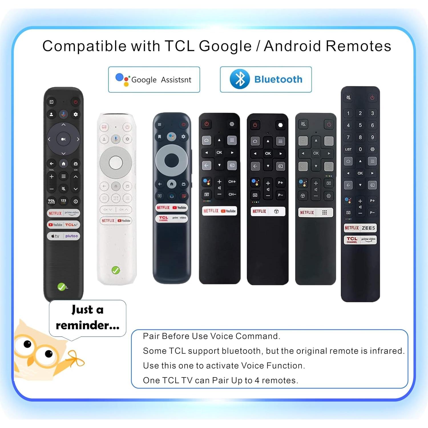 Control Remoto Universal TCL 2026 con Voz y Bluetooth
