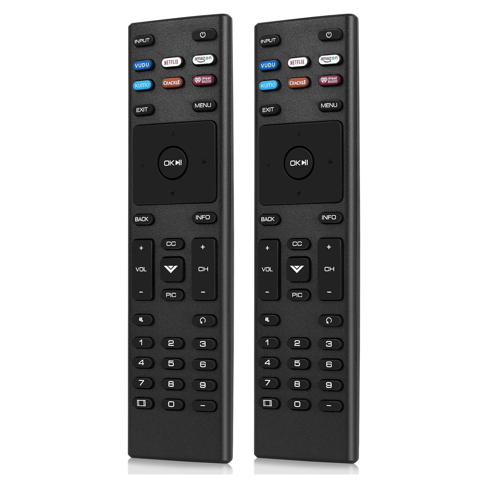 Paquete de 2 Controles Remotos Universales Vizio XRT136