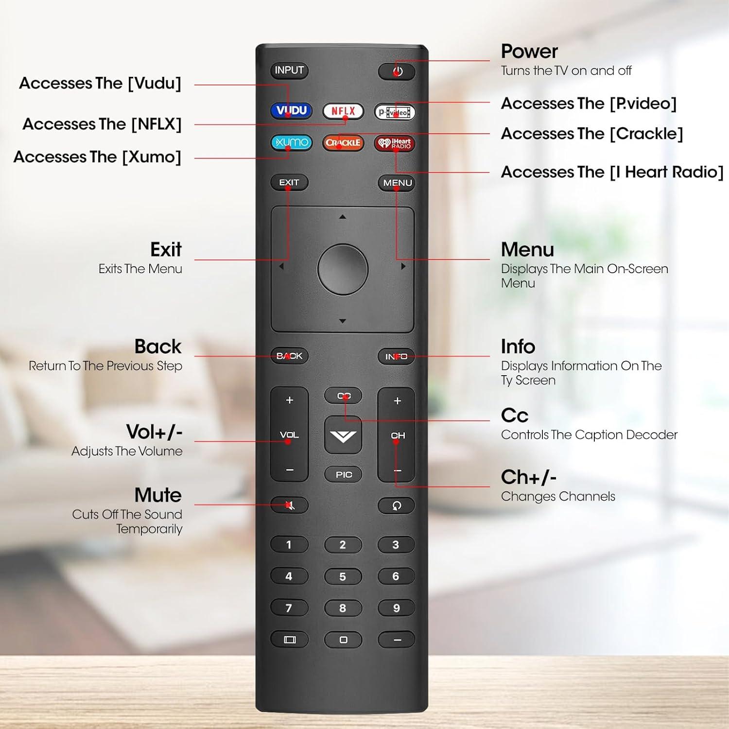 Paquete de 3 Controles Remotos Universales VIZIO para TV