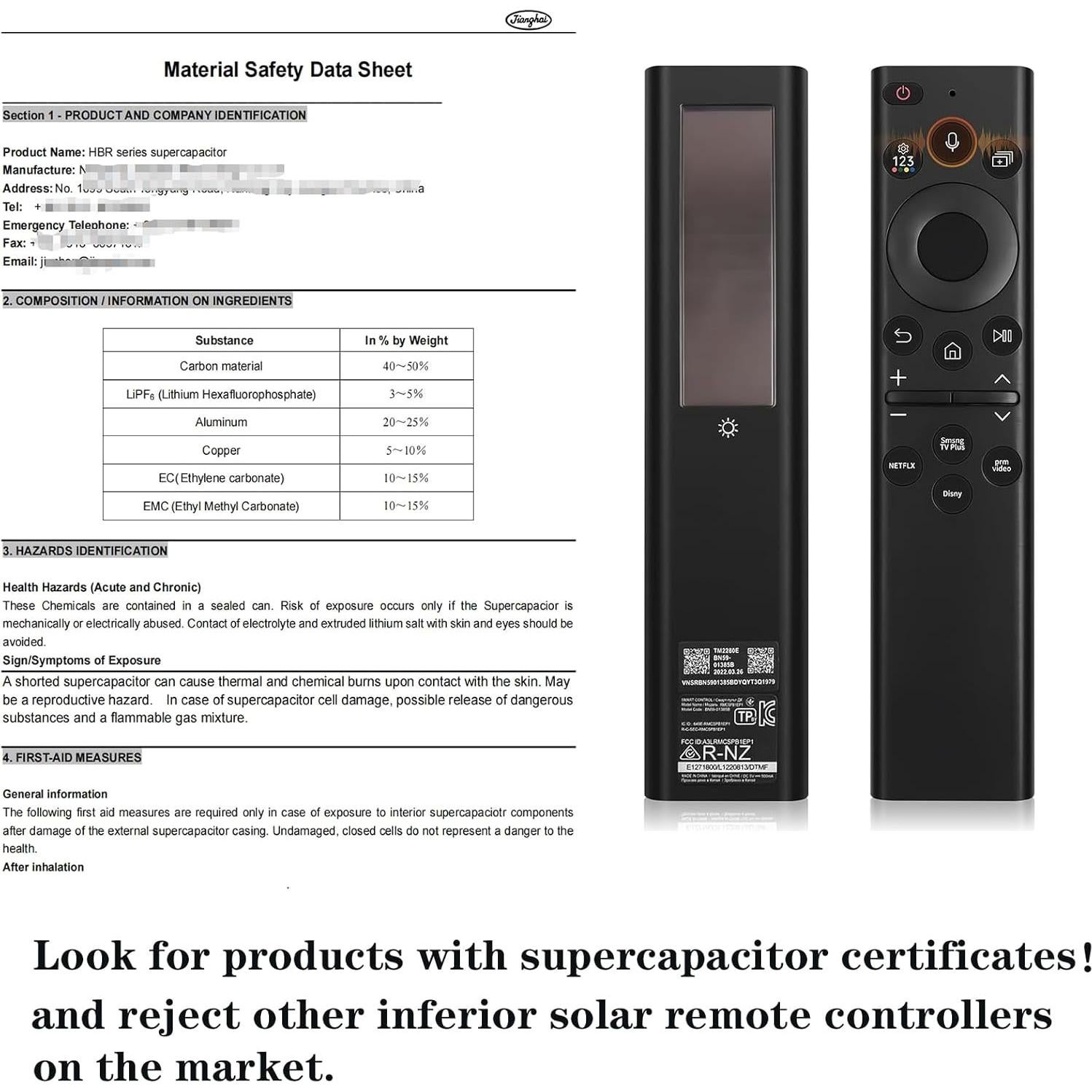 Control Remoto Solar de Voz BN59-01385A para TV Samsung
