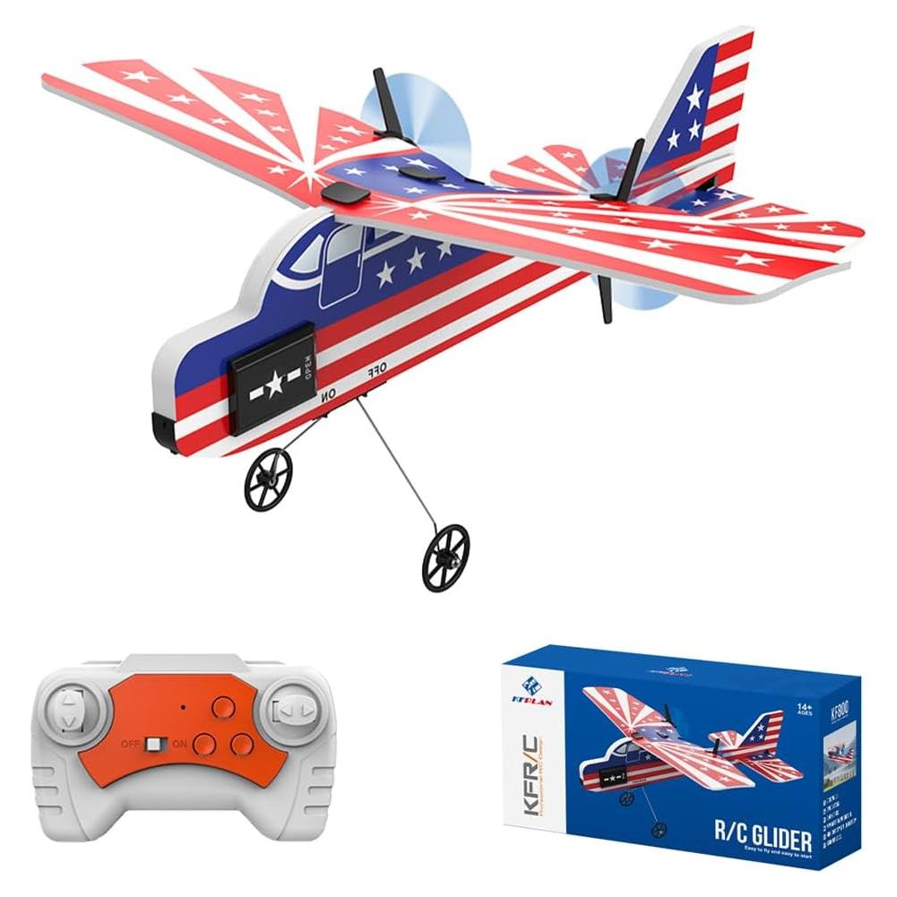 Mini avión RC Teeggi KF800 con giroscopio y luces LED