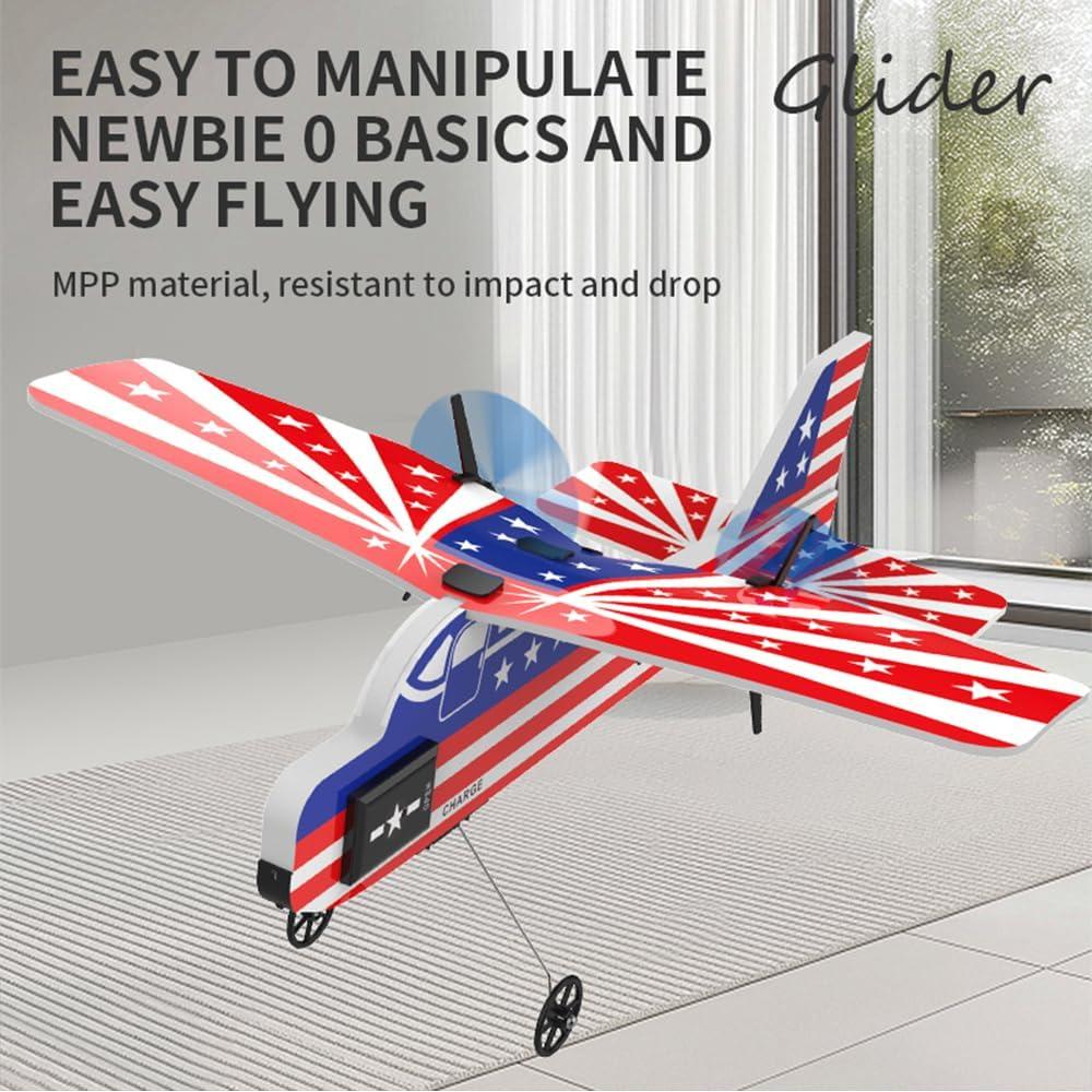 Mini avión RC Teeggi KF800 con giroscopio y luces LED