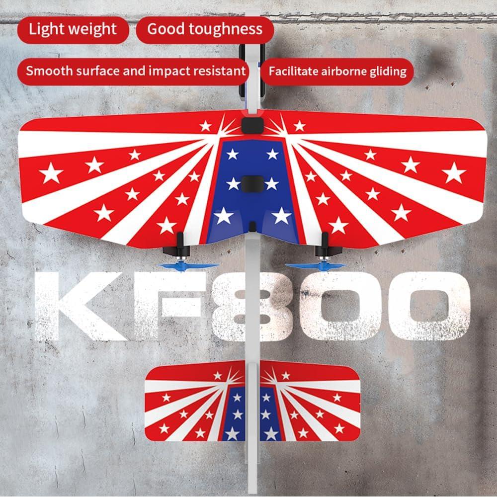 Mini avión RC Teeggi KF800 con giroscopio y luces LED