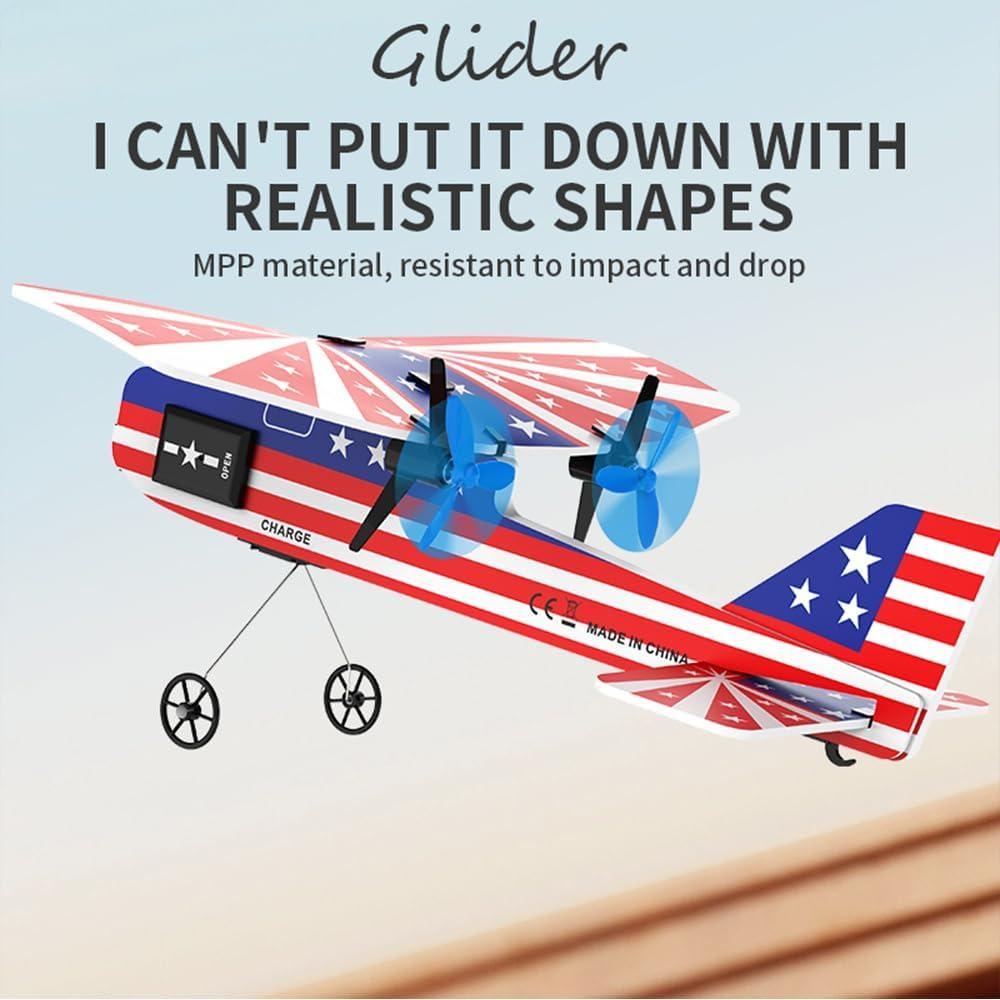 Mini avión RC Teeggi KF800 con giroscopio y luces LED