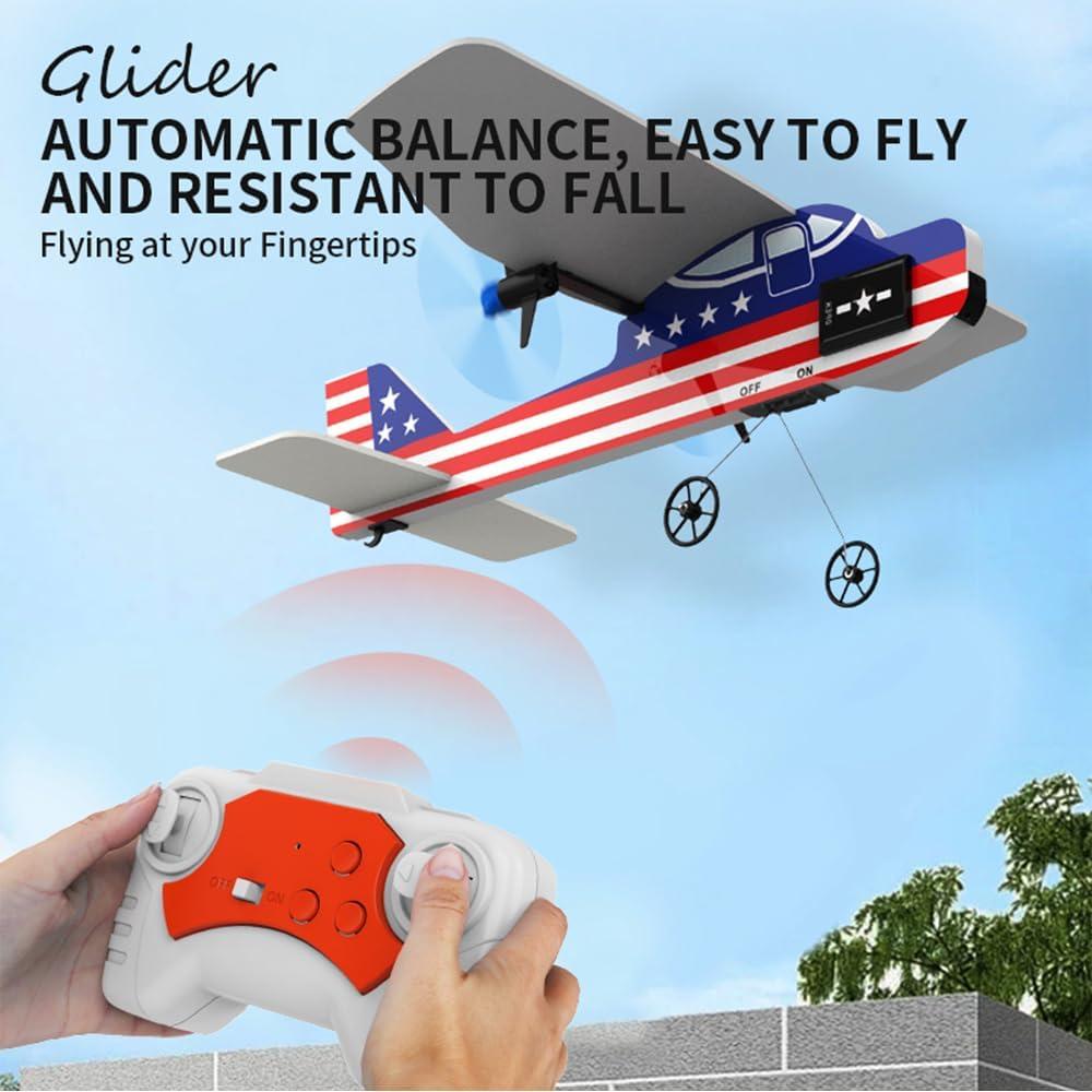 Mini avión RC Teeggi KF800 con giroscopio y luces LED