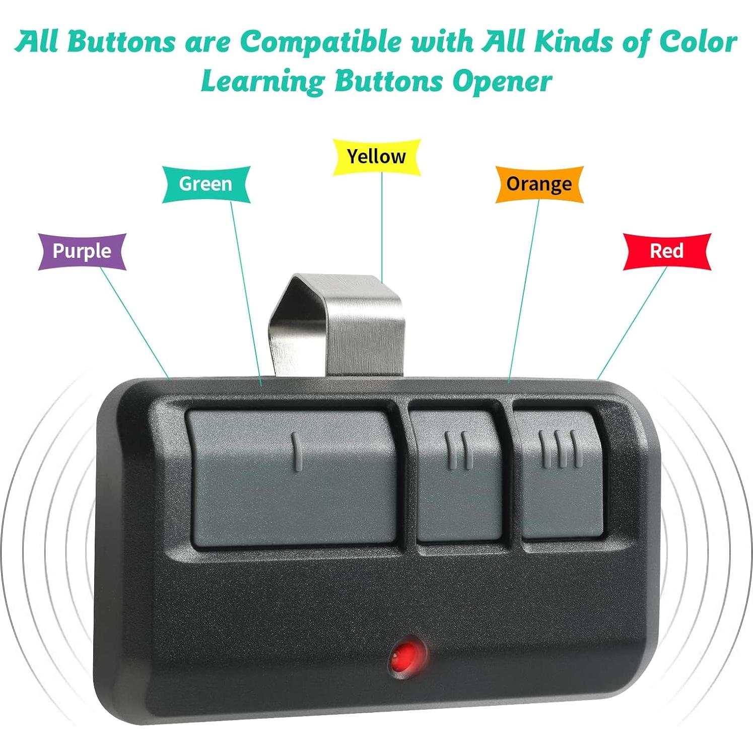 Control Remoto de Puerta de Garaje Datonten 3B893MAX Gris