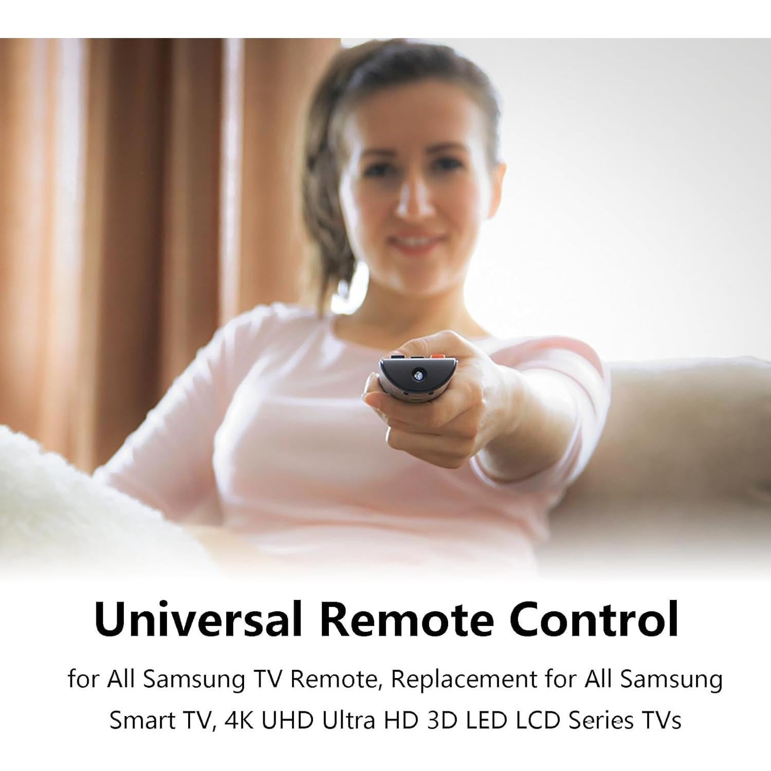 [Pack of 2] New Universal Remote Control for Samsung TV Remote Replacement Compatible with Samsung Smart TV, LED, LCD, HDTV, 3D, 4K Crystal UHD Series TV