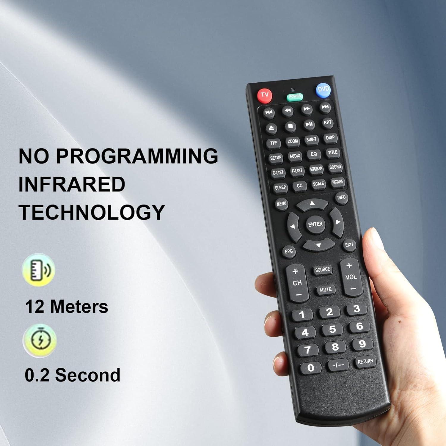 Control Remoto Universal Jensen para TV y DVD - Sin Configuración