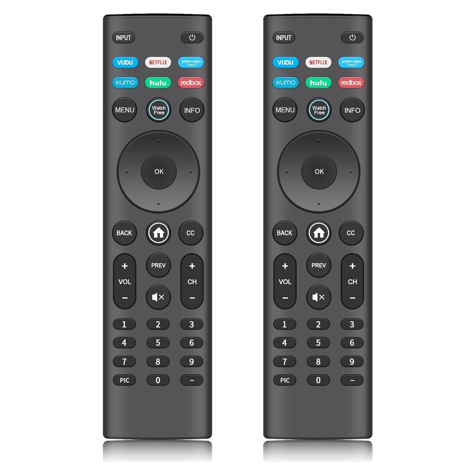 【Pack of 2】 New Universal Remote for VIZIO All LED LCD HD 4K UHD HDR Smartcast 3D Smart TVs Replacement for Vizio-Smart-TV-Remote with 6 Shortcut Buttons for Vizio Smart TVs(D/E/M/P/PX/V/OLED-Series)