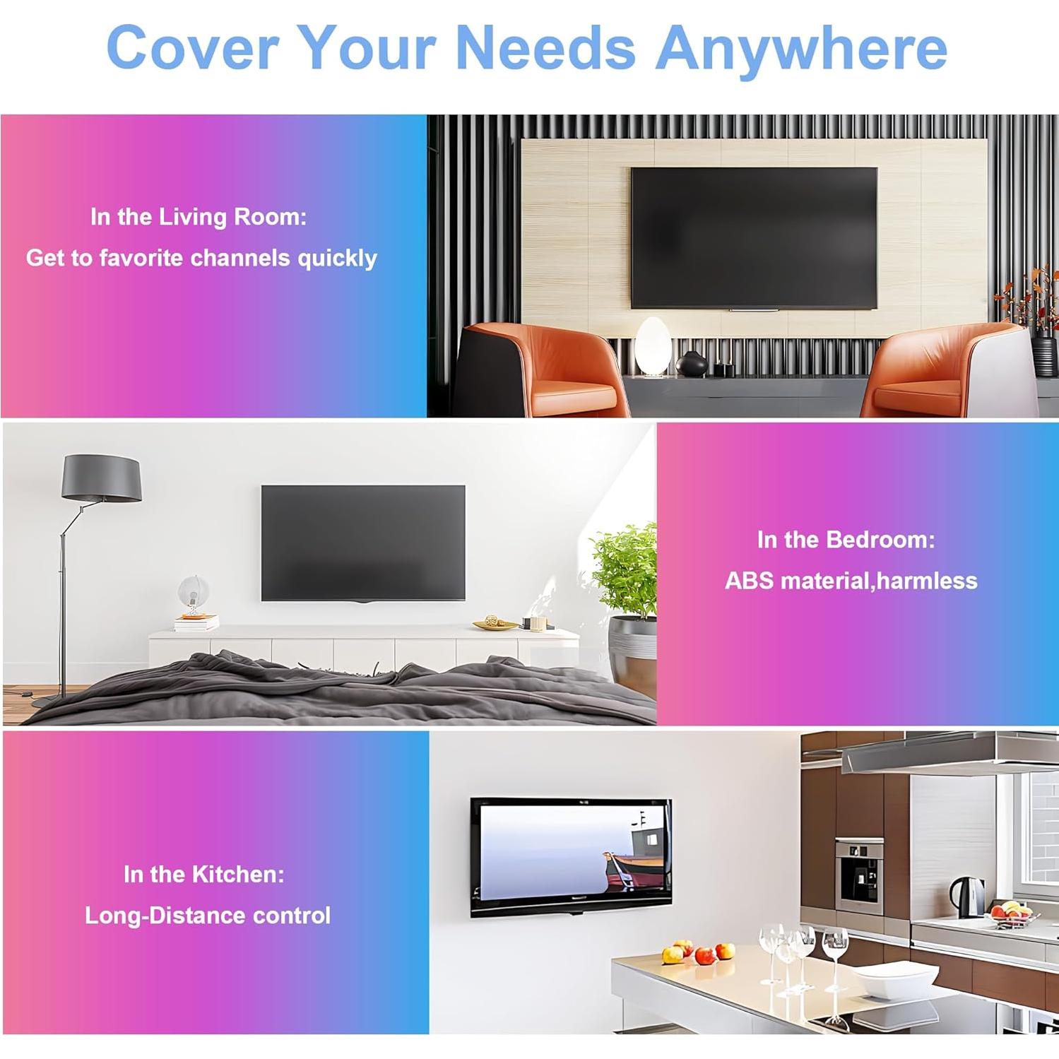 【Pack of 2】 New Universal Remote for VIZIO All LED LCD HD 4K UHD HDR Smartcast 3D Smart TVs Replacement for Vizio-Smart-TV-Remote with 6 Shortcut Buttons for Vizio Smart TVs(D/E/M/P/PX/V/OLED-Series)