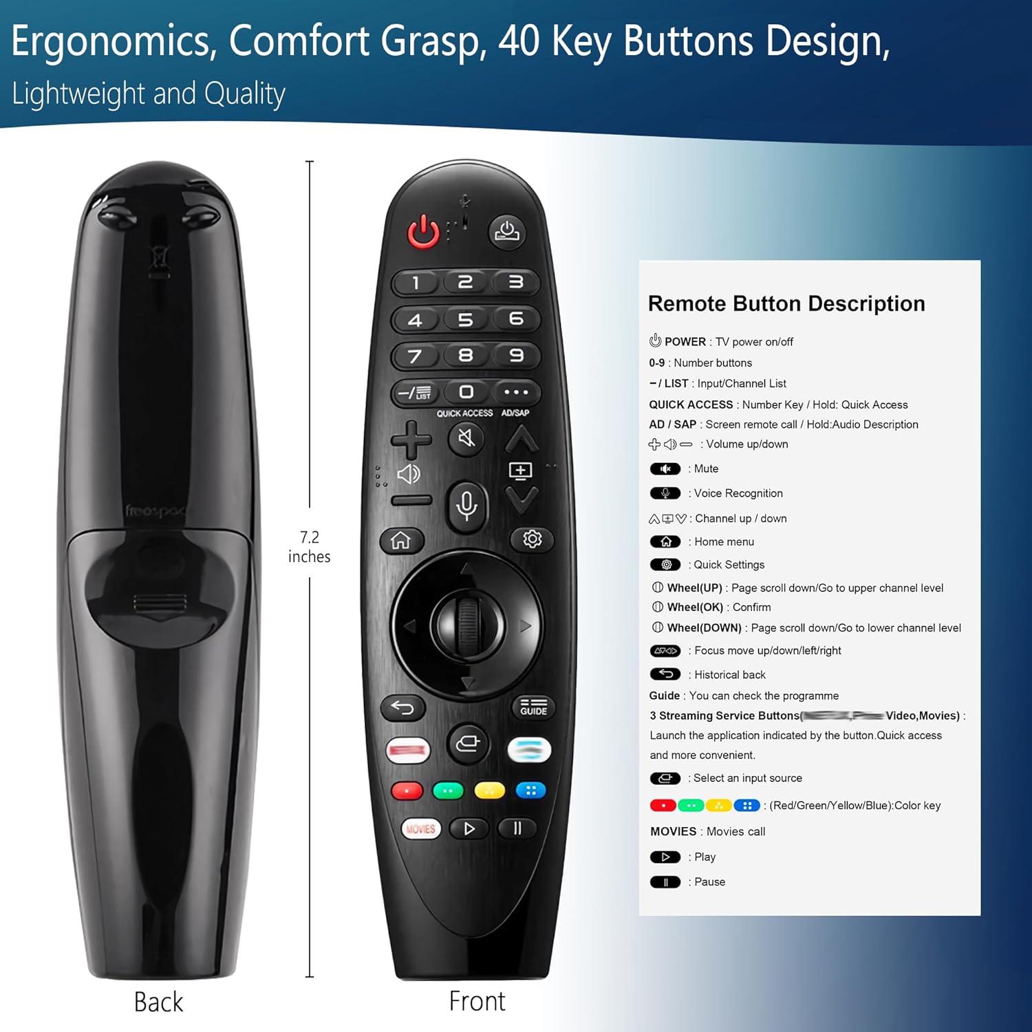 Control Remoto de Voz LG MR20GA AKB75855501 - Universal
