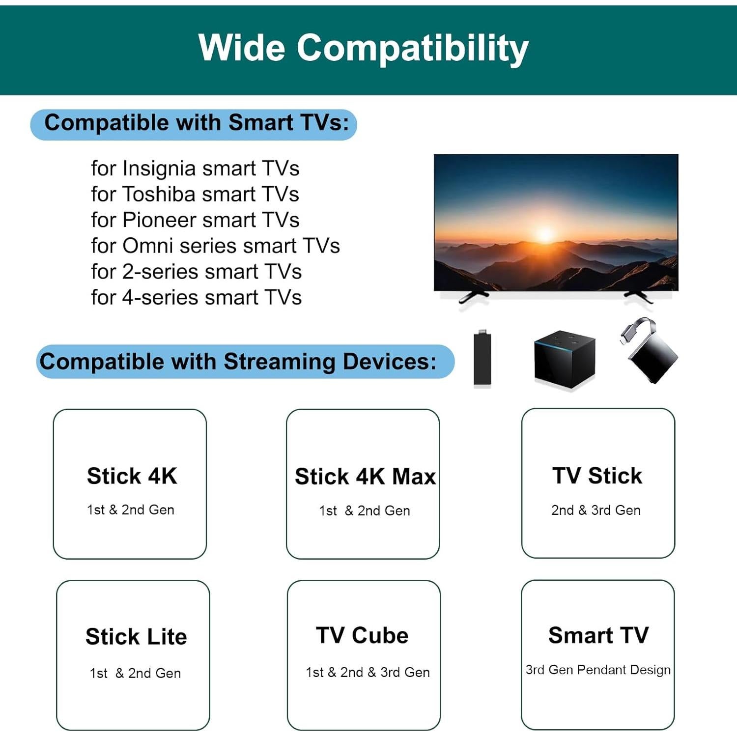 Control Remoto de Voz Luyeper Compatible con TV Stick y Smart TV
