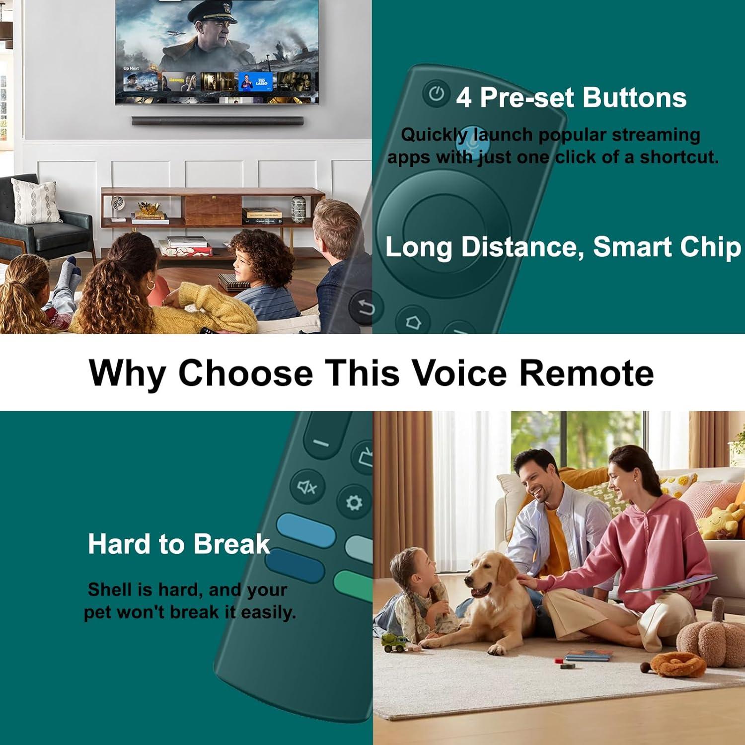 Control Remoto de Voz Luyeper Compatible con TV Stick y Smart TV