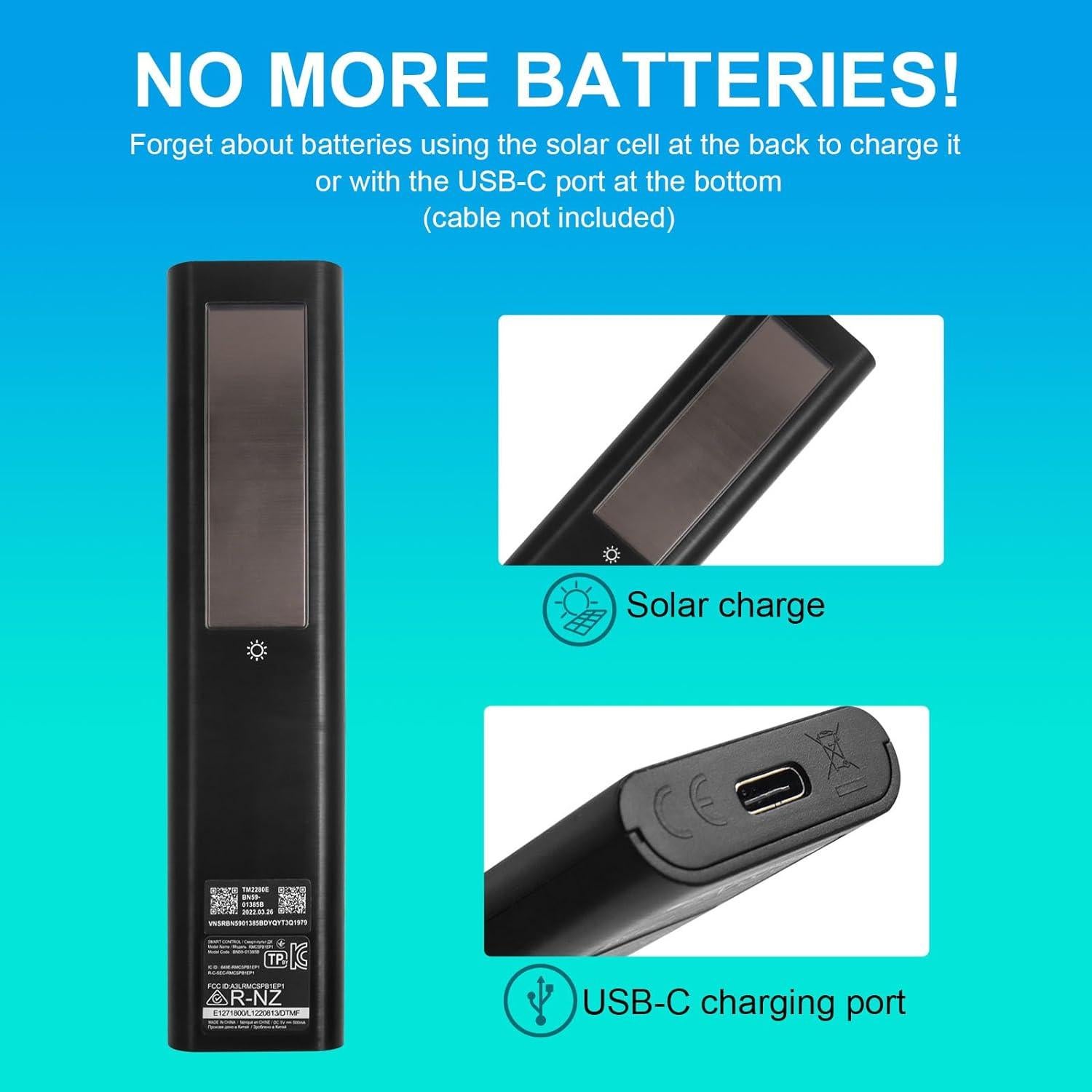 Control Remoto Solar Samsung BN59-01385A con Voz y Bluetooth