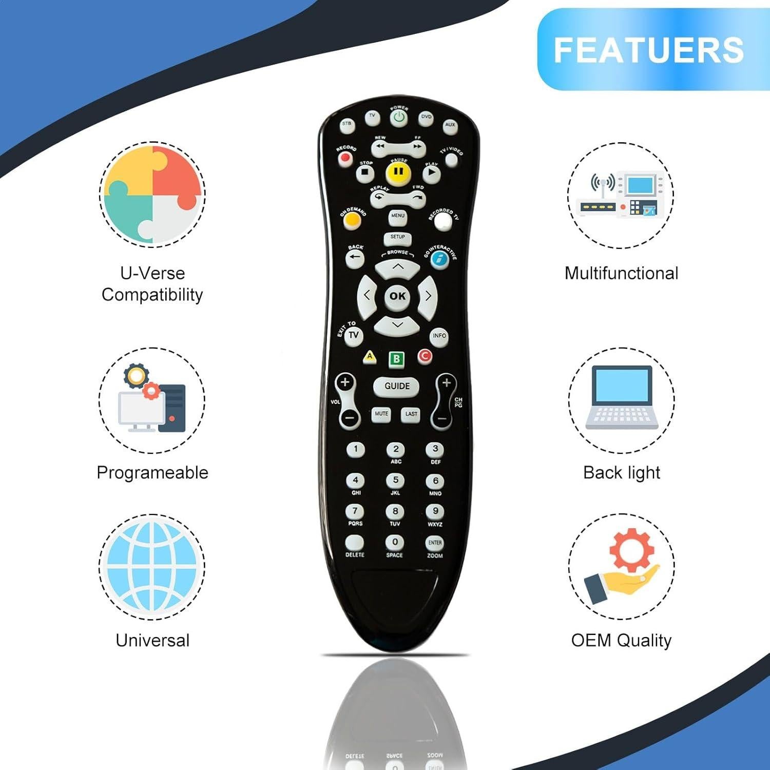 Control Remoto Universal Genérico S10 ATT para TV - Fácil Configuración