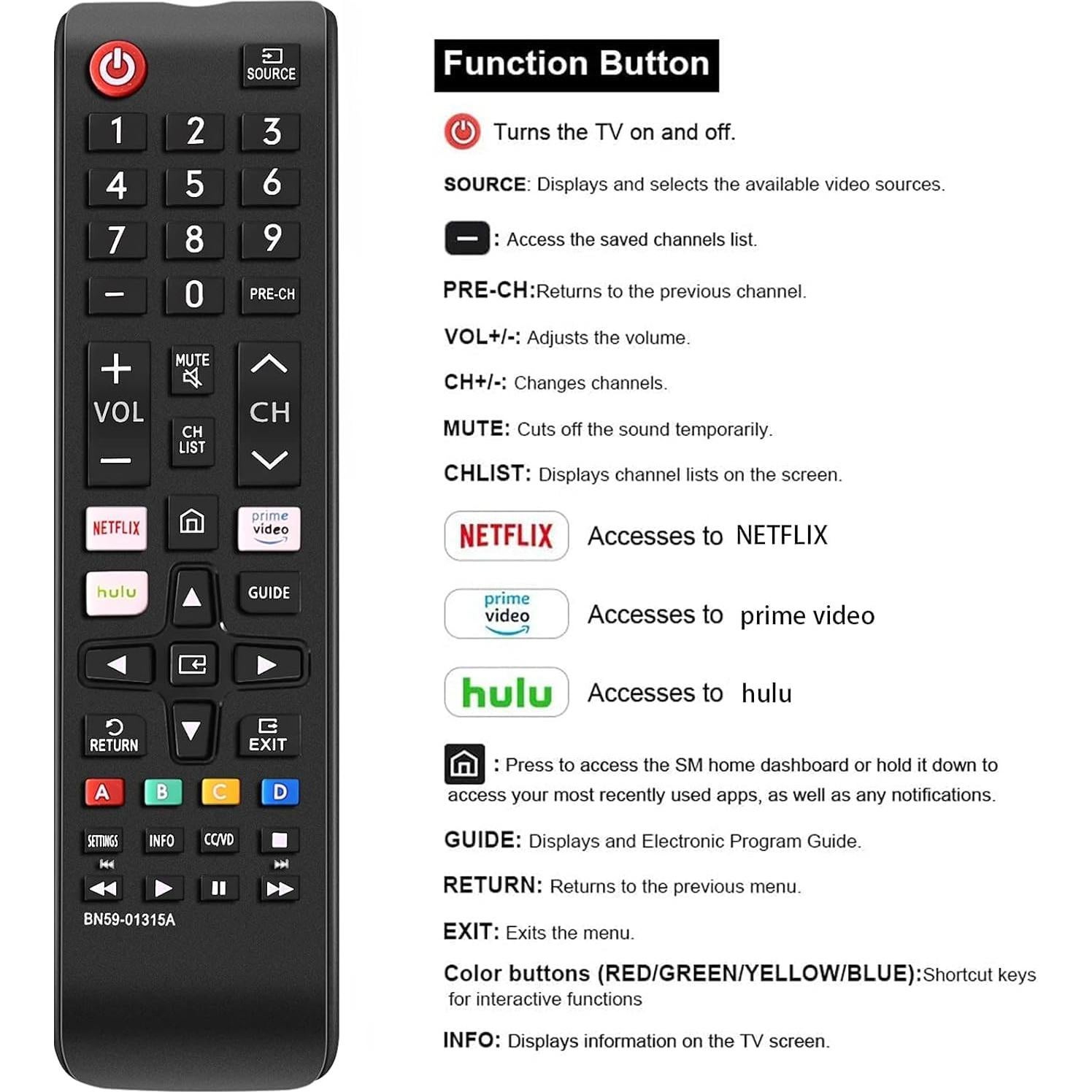 Control Remoto Universal AULTRA BN59-01315A para Televisores Samsung