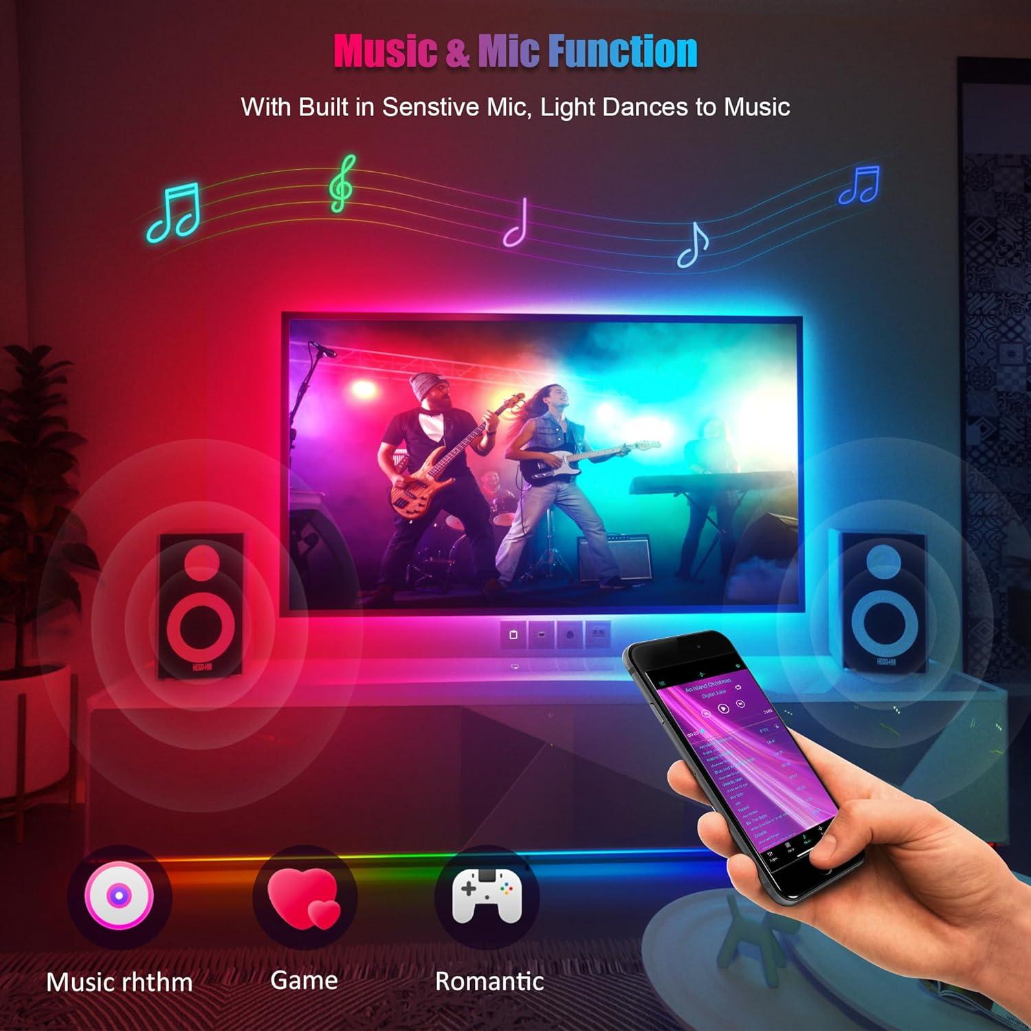 Kit de Iluminación LED PANGTON VILLA 24.6FT para TV 80-100"