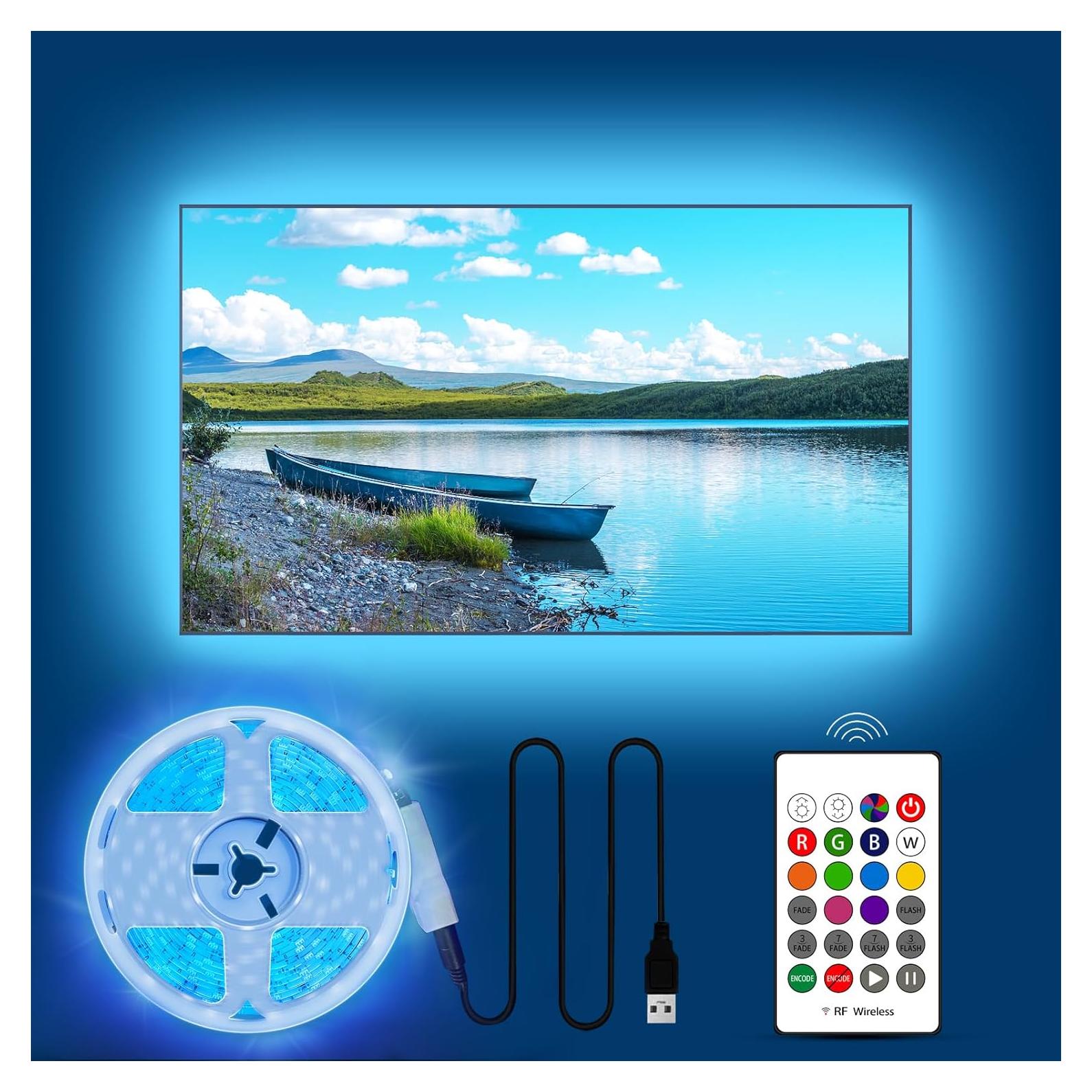 HAMLITE Luces LED RGB para TV 85-95" 6.4m USB Control Remoto