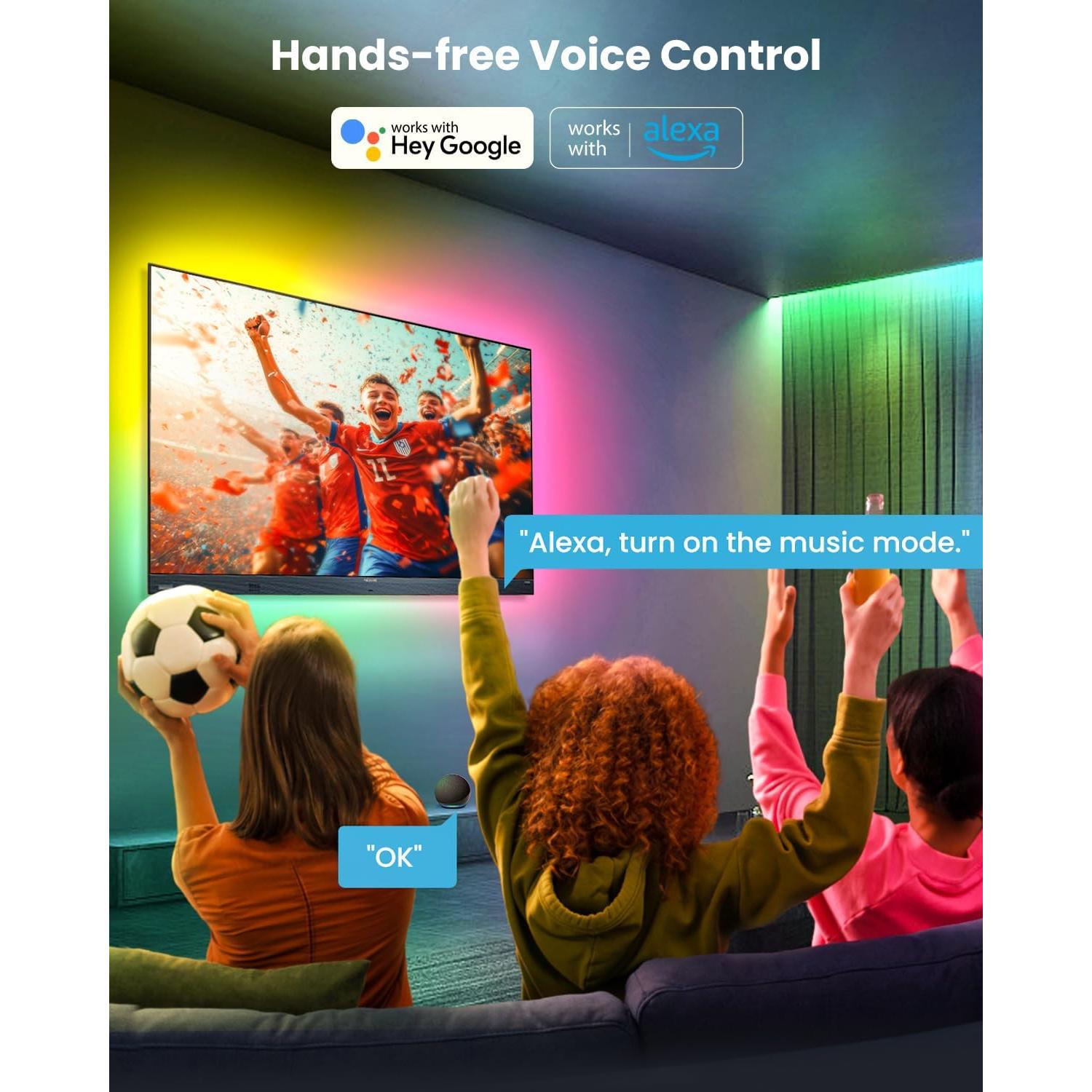 Tira de Luz LED RGB 3m SUNLINKCO para TV 32-43" Control APP