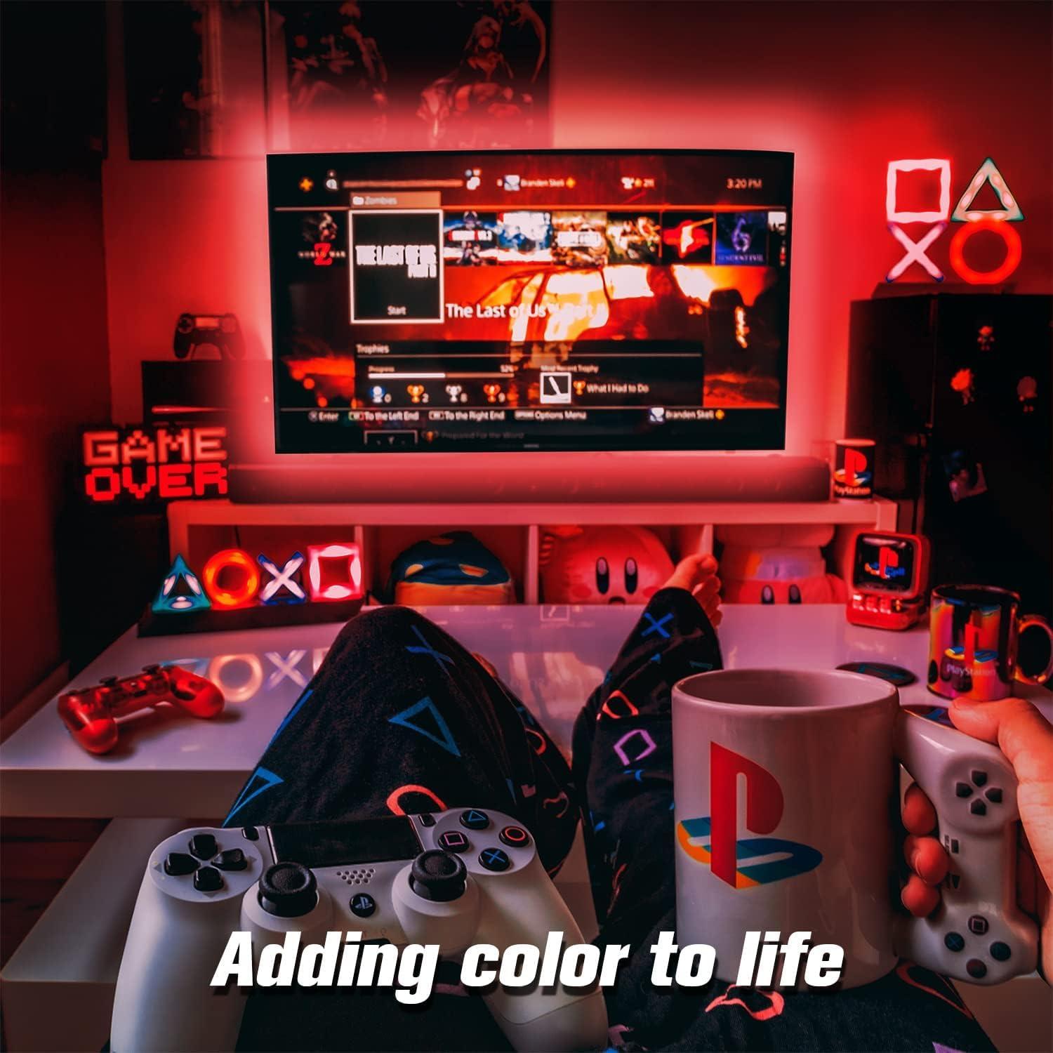 Luces LED PHOPOLLO para TV 15 pies RGB Bluetooth USB