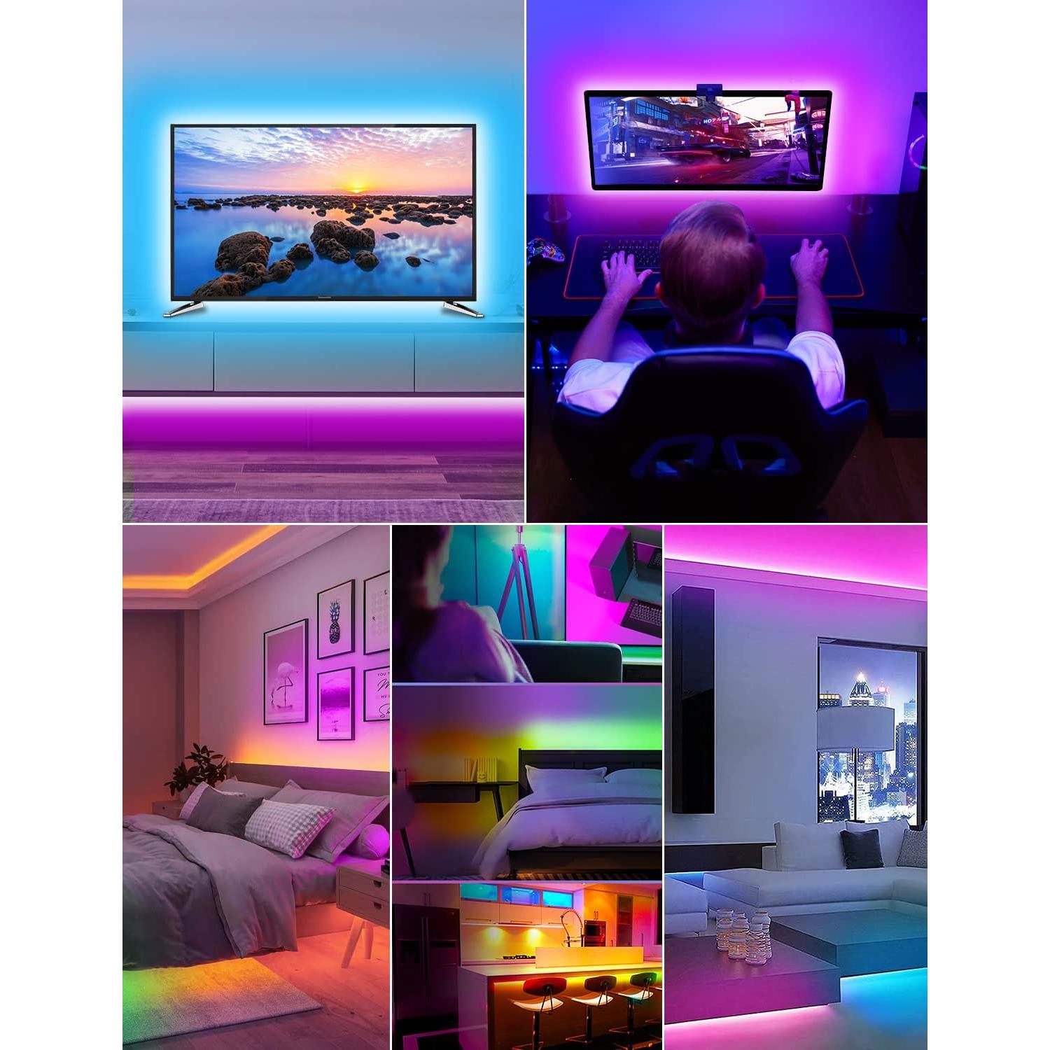 Luces LED Daymeet 4.0m RGB para TV 101.6-165.1cm con APP